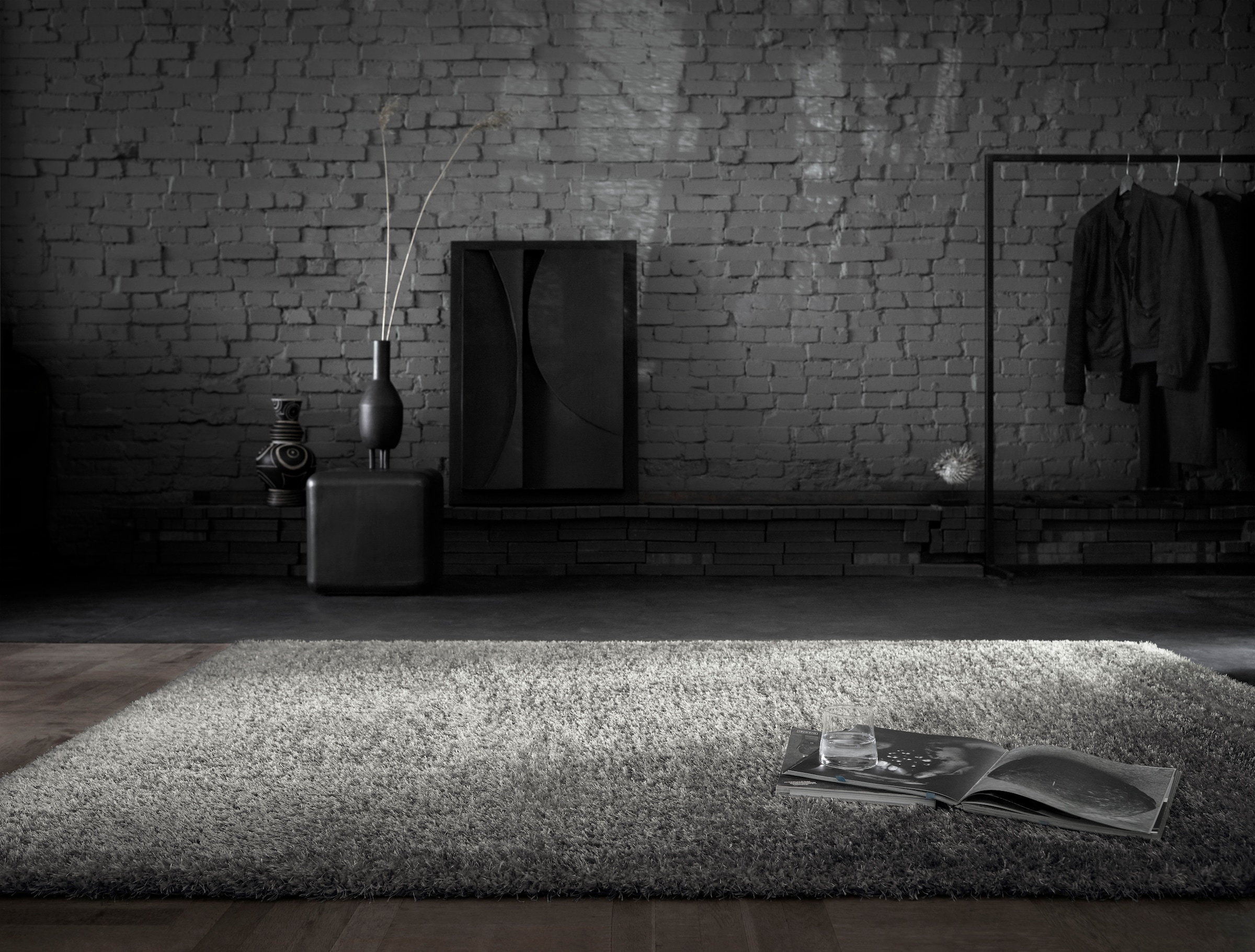 Wecon home Basics Hochflor-Teppich »Ella«, rund, 40 mm Höhe, Wohnzimmer