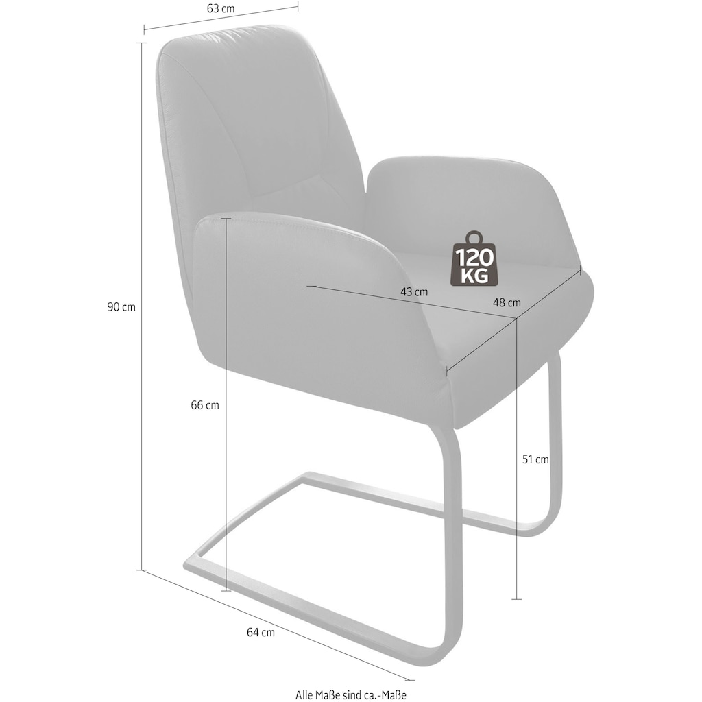 W.SCHILLIG Freischwinger »ole«, (Set), 4 St., Longlife Xtra-Leder Z59