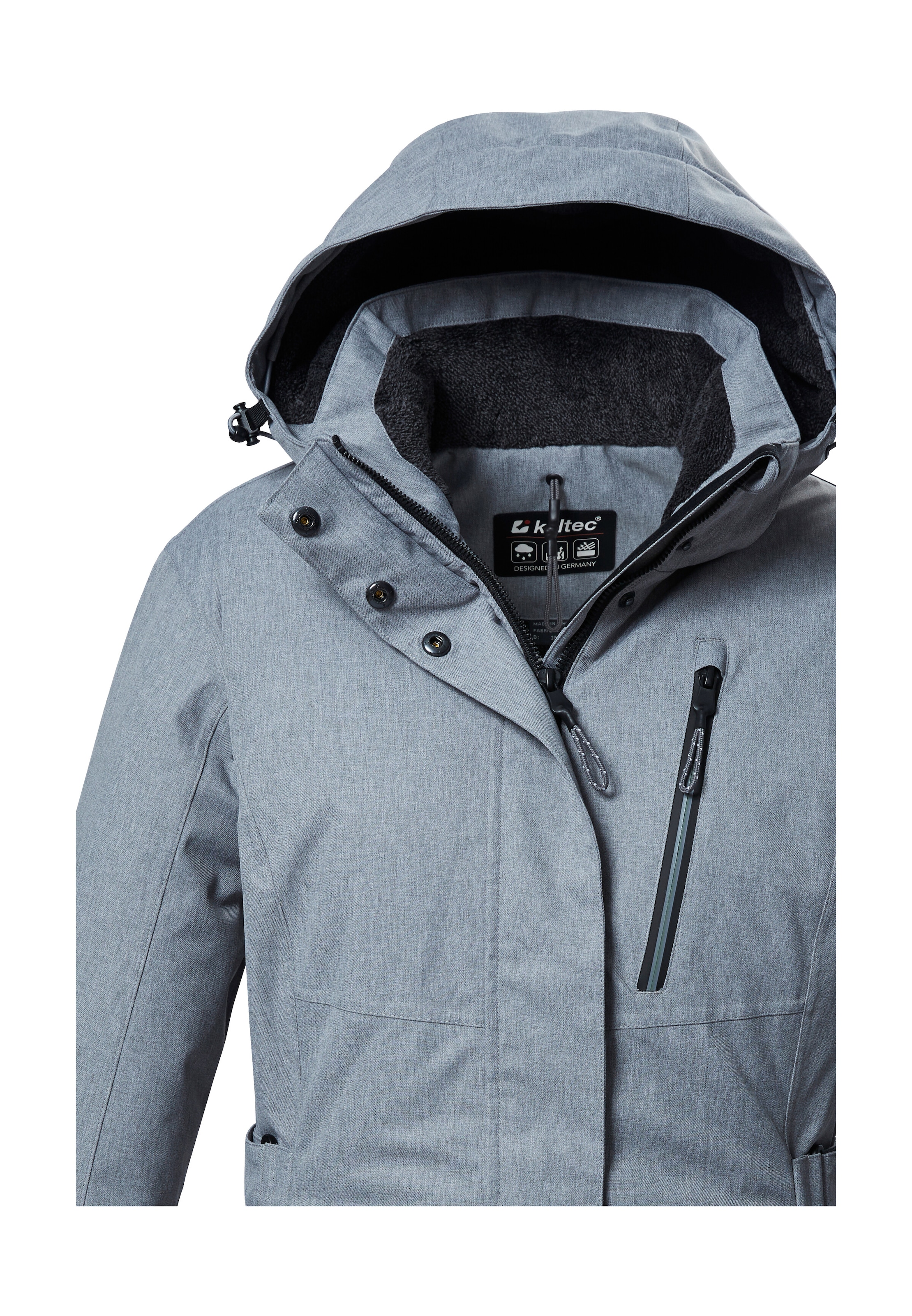 Killtec Parka »KOW 303 WMN PRK«, Wasserdichter, atmungsaktiver Damenparka mit abnehmbarer Kapuze