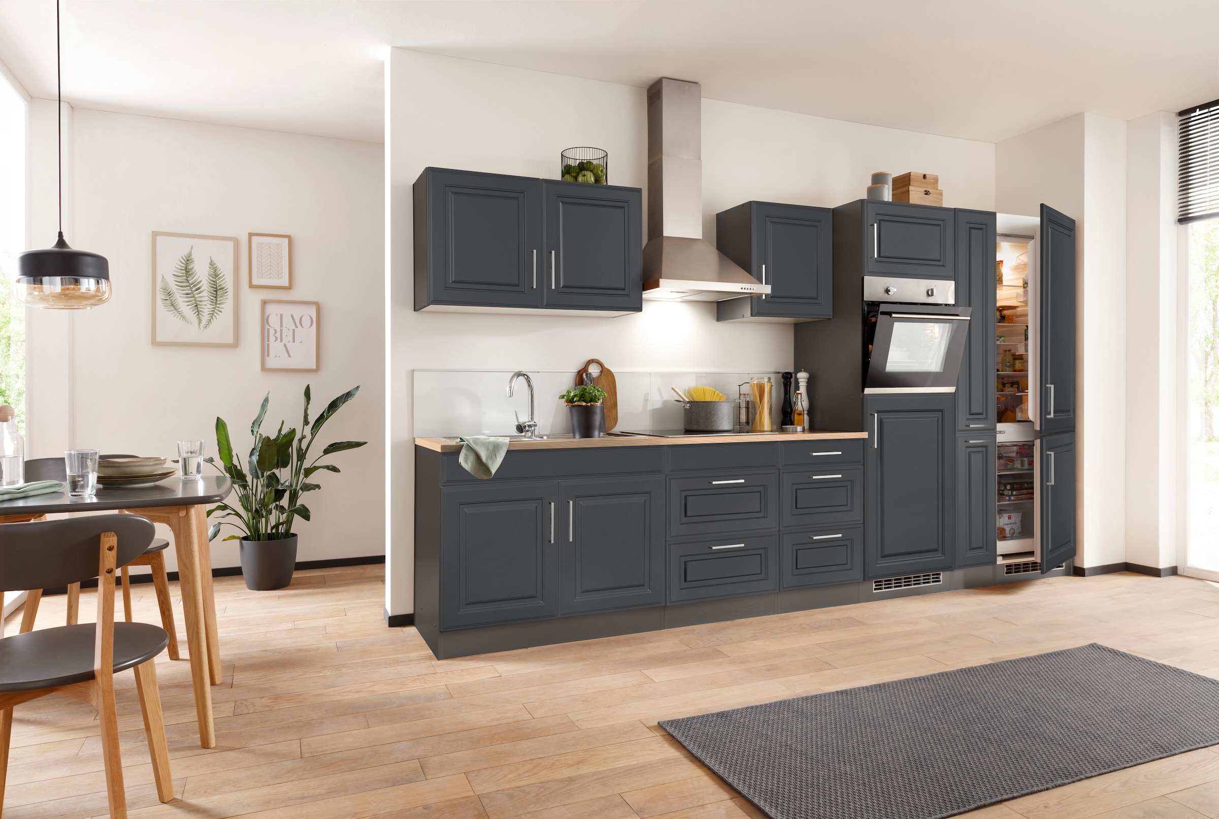 HELD MÖBEL Küchenzeile »Stockholm«, Breite cm, 360 Fronten online MDF Landhaus-Stil bestellen im hochwertigen mit
