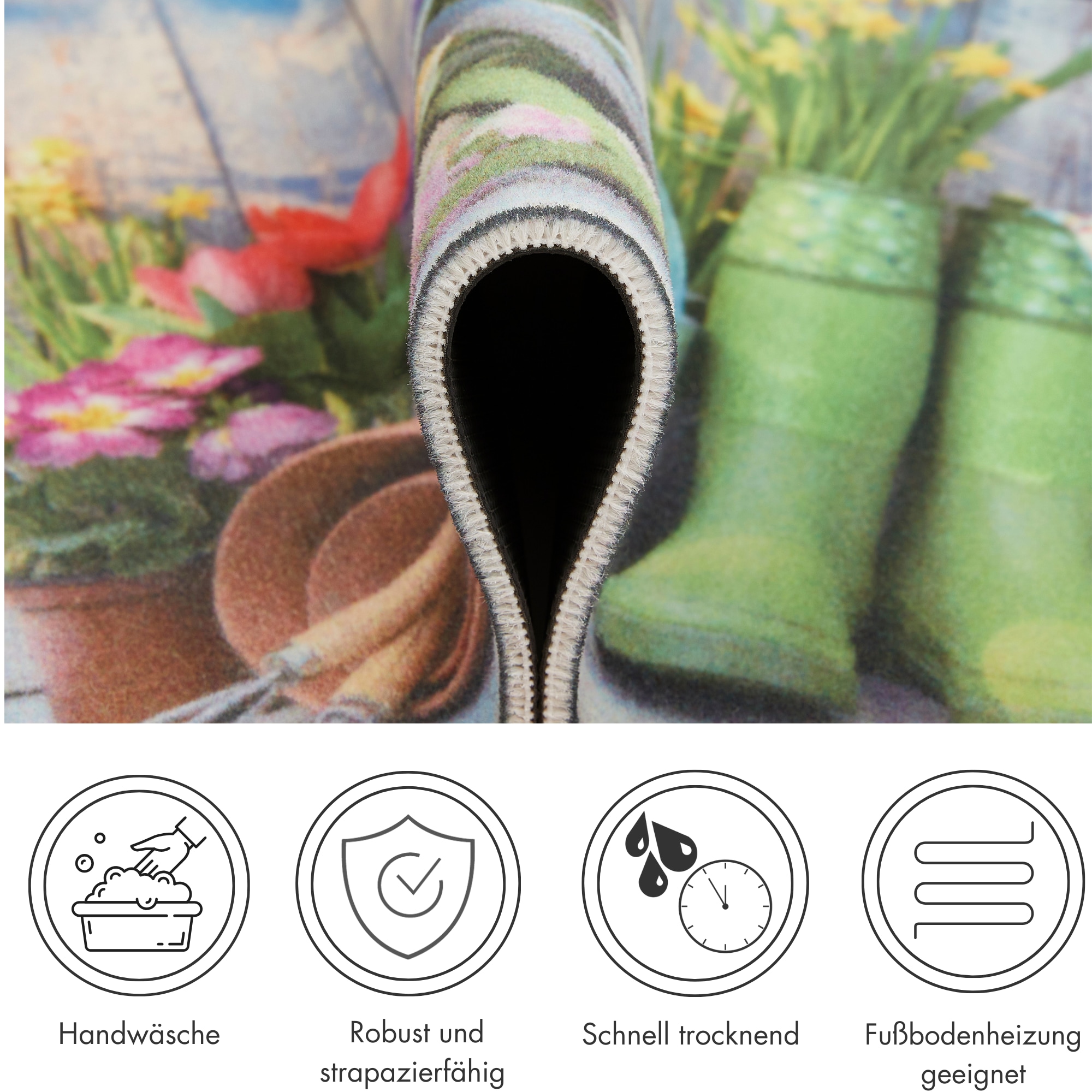 Andiamo Fußmatte »Modern«, rechteckig, 6,5 mm Höhe, Schmutzfangmatte, bedruckt, diverse Motive, In- und Outdoor geeignet