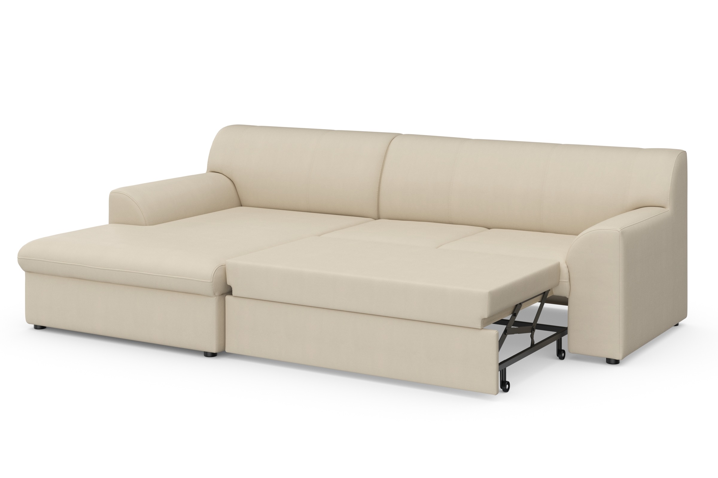 DOMO collection Ecksofa »Topper, elegant und zeitlos, kompaktes Stellmaß 245/155cm, L-Form«, mit Recamiere, wahlweise mit Schlaffunktion