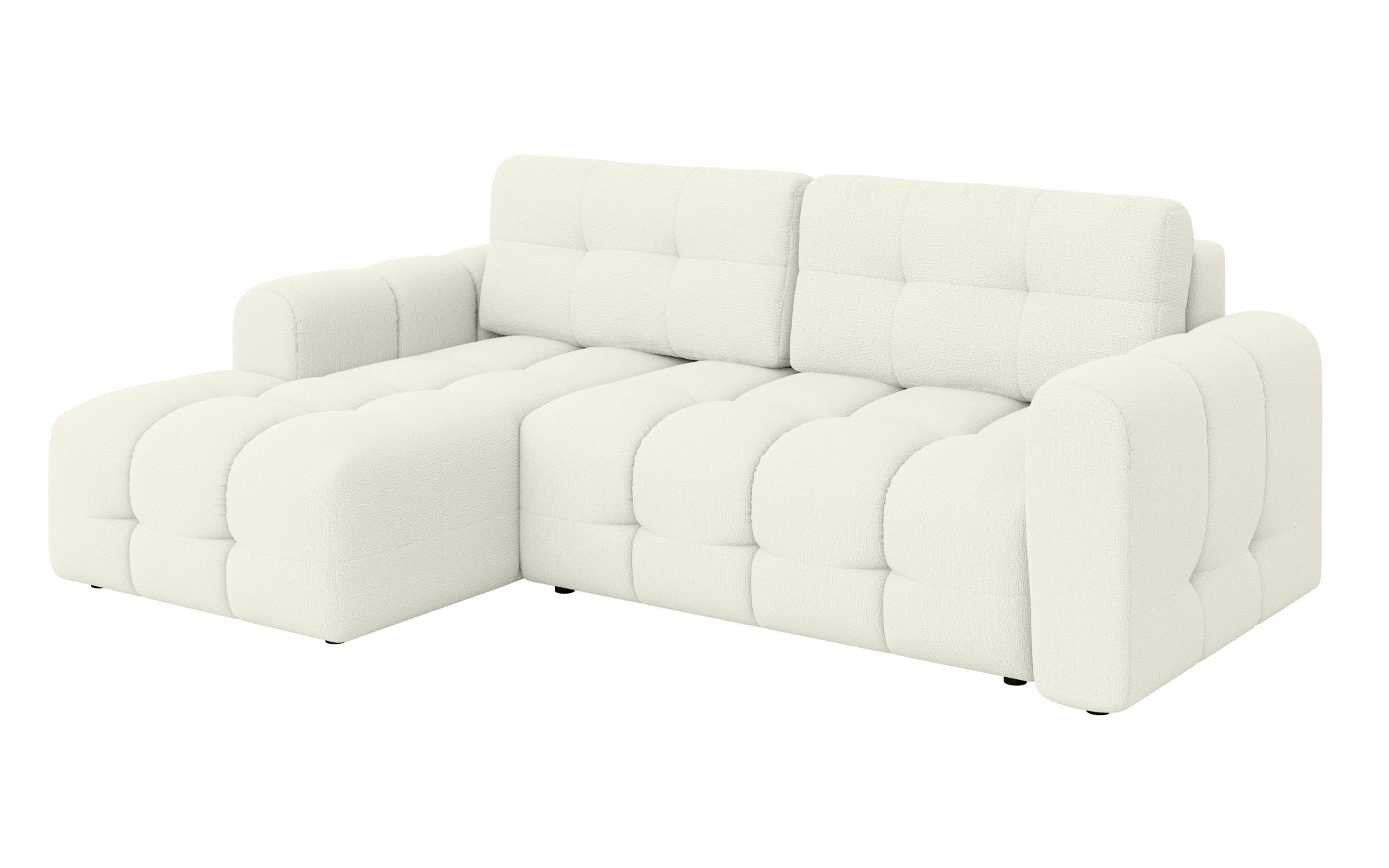 INOSIGN Ecksofa »Manilla, wahlweise mit Bettfunktion, B/T/H 265/170/91 cm«, L-Form mit Recamiere rechts/links bestellbar, Wellenunterfederung