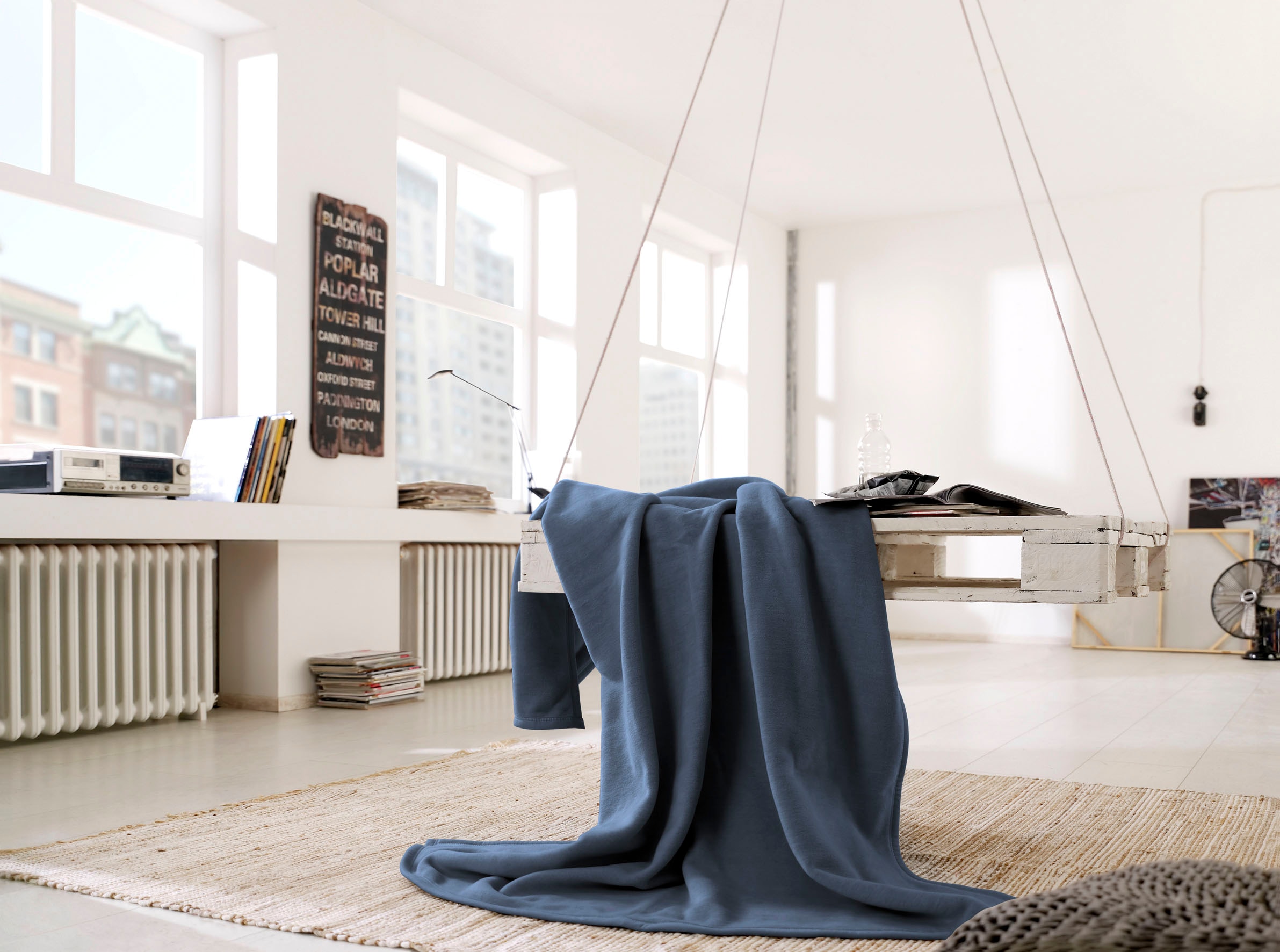 Biederlack Wohndecke »Cotton Home«, im Uni Design, Kuscheldecke günstig online kaufen