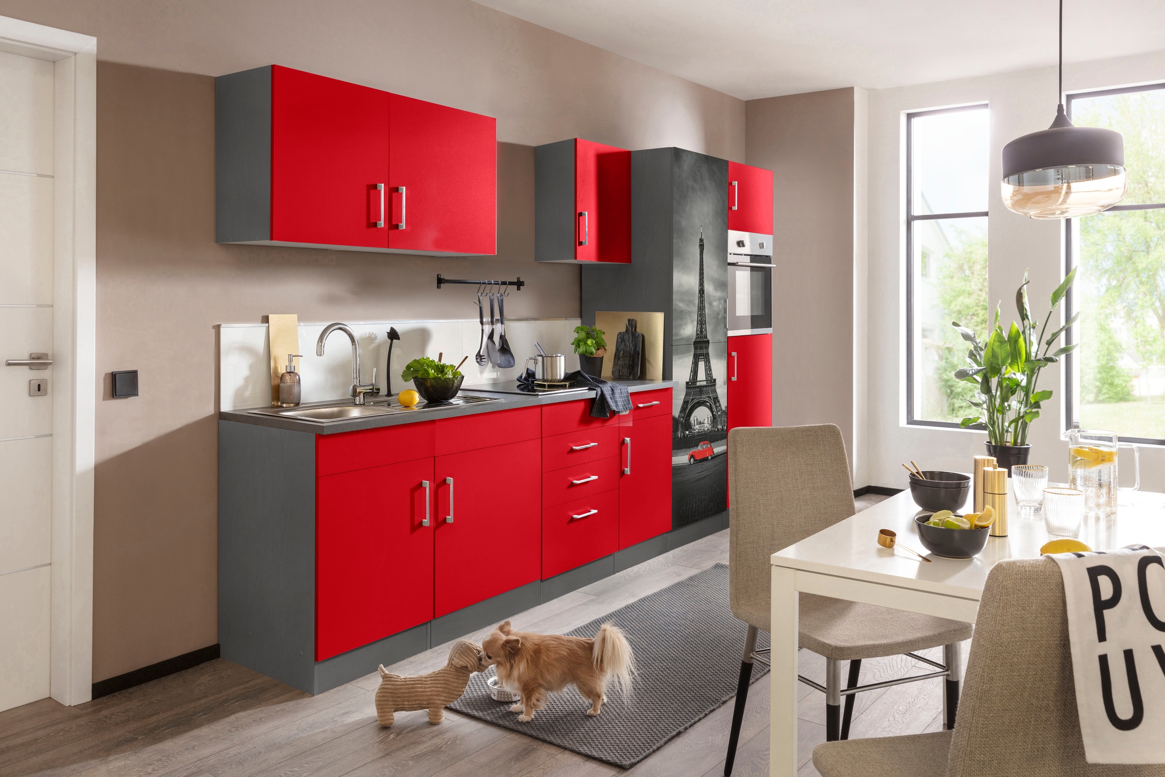 KOCHSTATION Küchenzeile »KS-Paris – Küchen mit einzigartigen Fotomotiven au günstig online kaufen