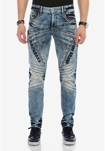 Cipo & Baxx Straight-Jeans, im lässigen Biker-Look kaufen