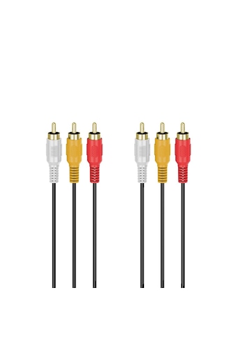 Audio-Kabel »Audiokabel, Videokabel, 3 CinchStecker, vergoldet, 3,0 m«, Cinch, 300 cm