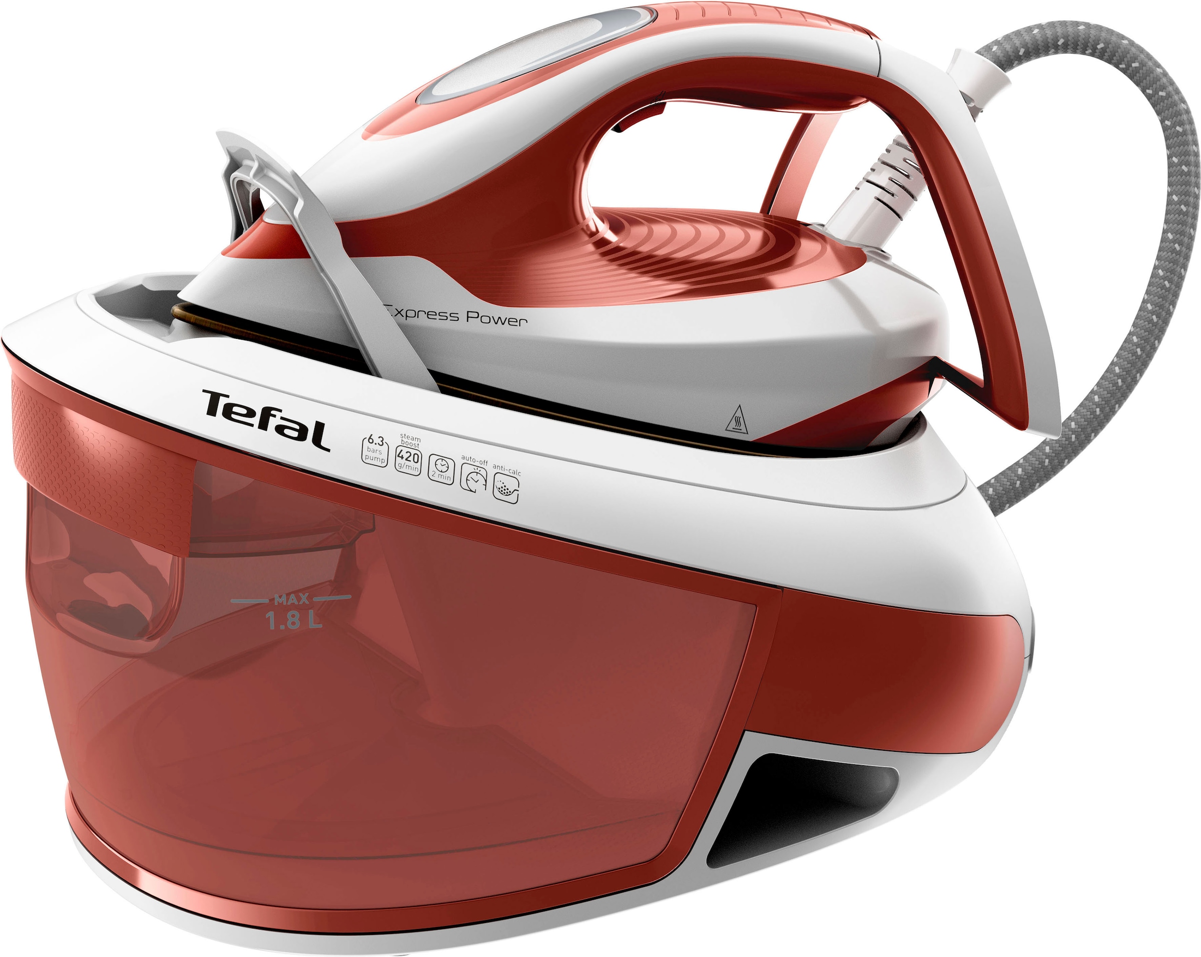 Tefal Dampfbügelstation »SV8110 Express Power, 6,3 bar, XL Wassertank,«, 42 günstig online kaufen