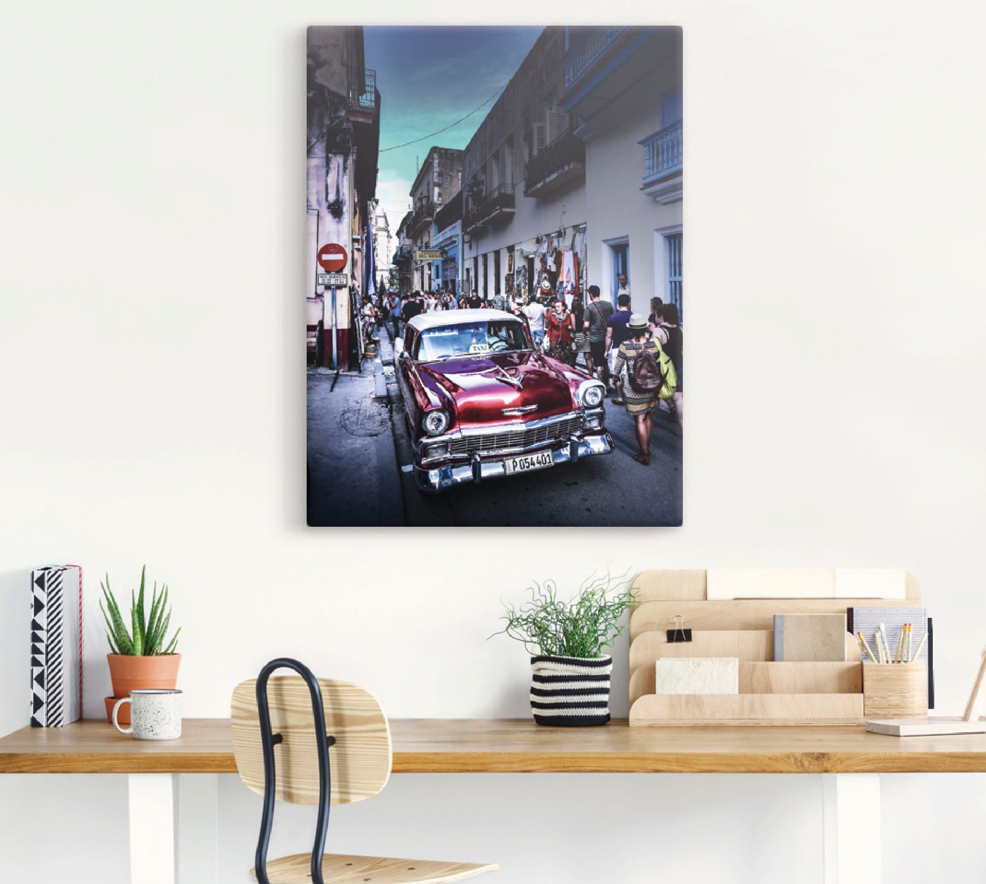 Artland Leinwandbild »Leben in Havanna«, Auto, (1 St.), auf Keilrahmen gespannt