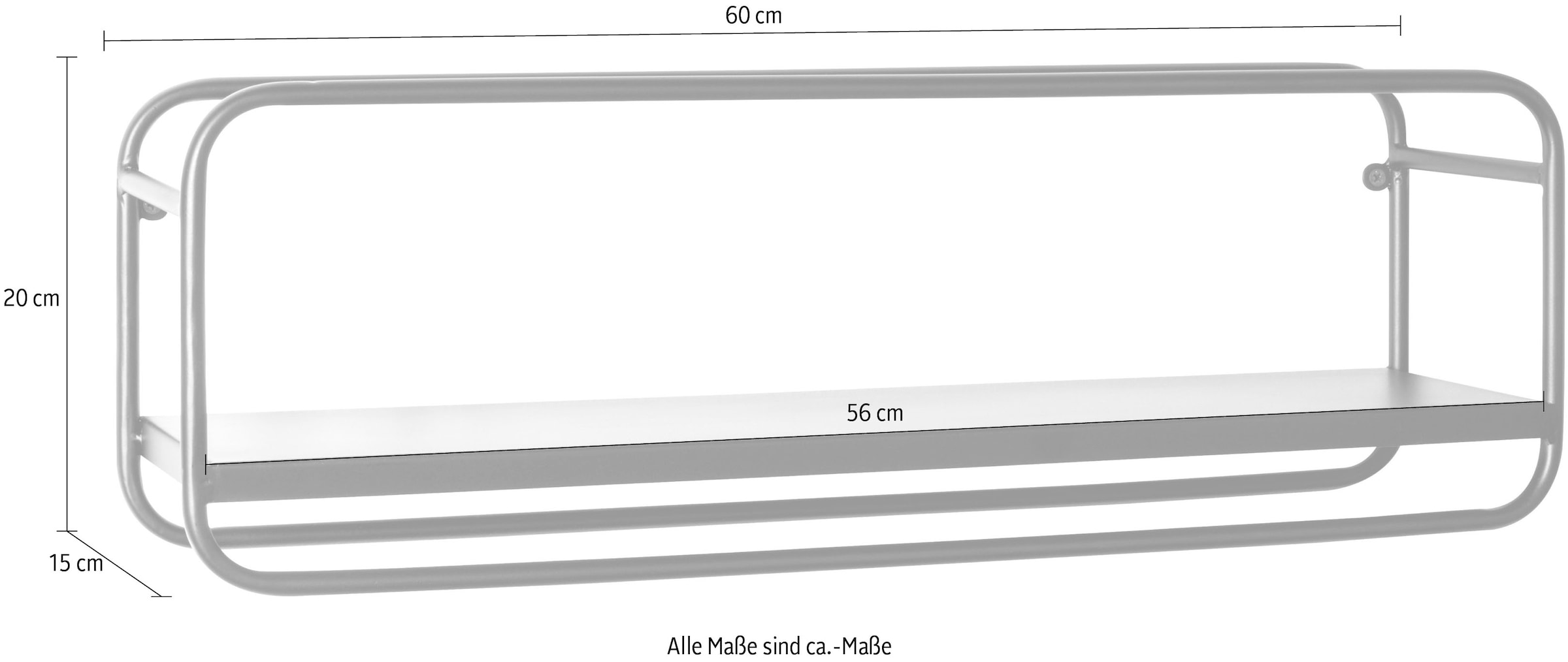 HAKU Wandregal »23505«, Breite 60 cm
