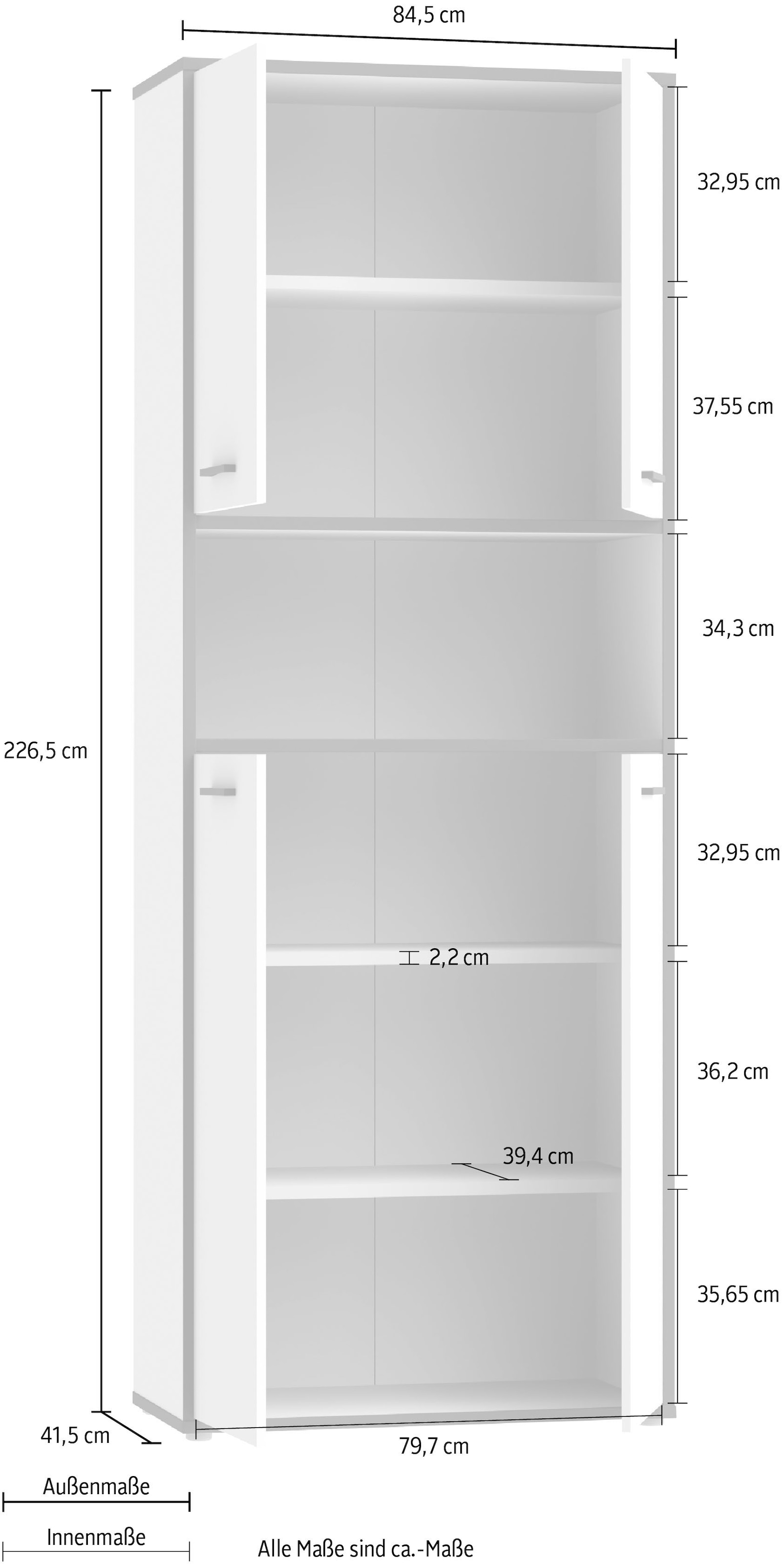 FORTE Aktenregal »Keflav«, Breite 84,5 cm auf Rechnung kaufen