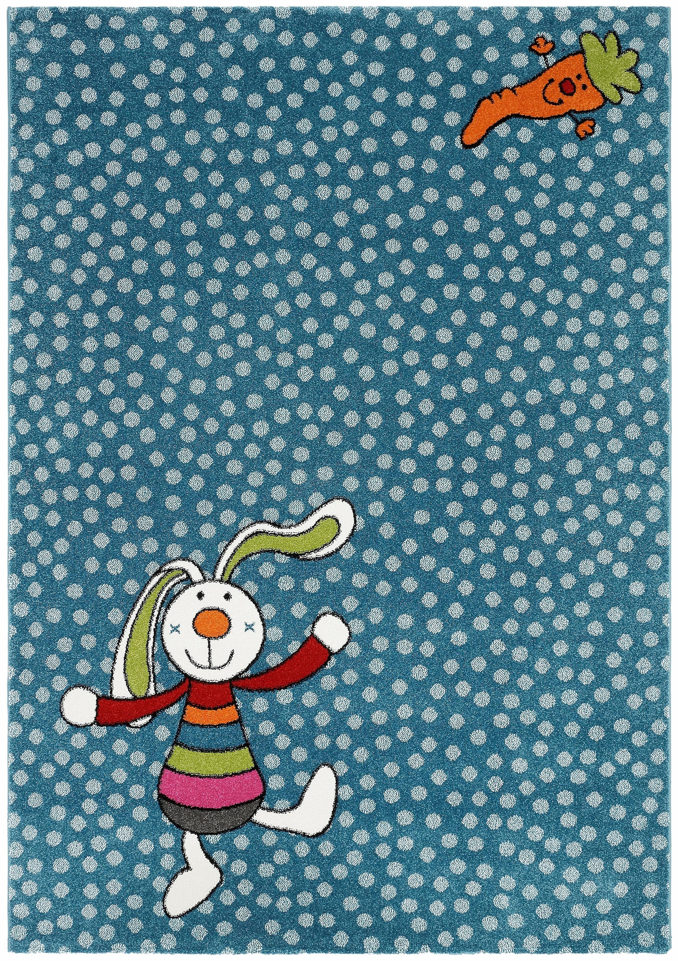 Sigikid Kinderteppich »Rainbow Rabbit«, rechteckig, 13 mm Höhe