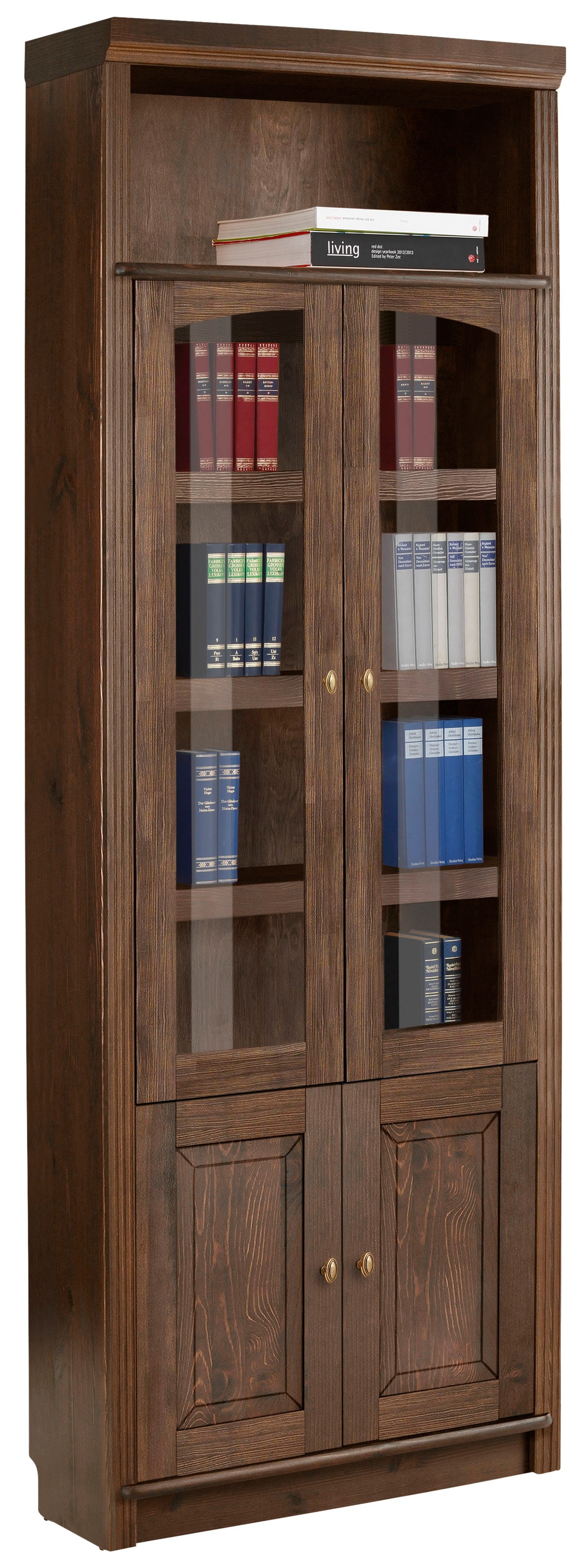 Home affaire Bücherregal »Soeren Vitrine mit 2 Glastüren, Breite/Tiefe: 80/ günstig online kaufen
