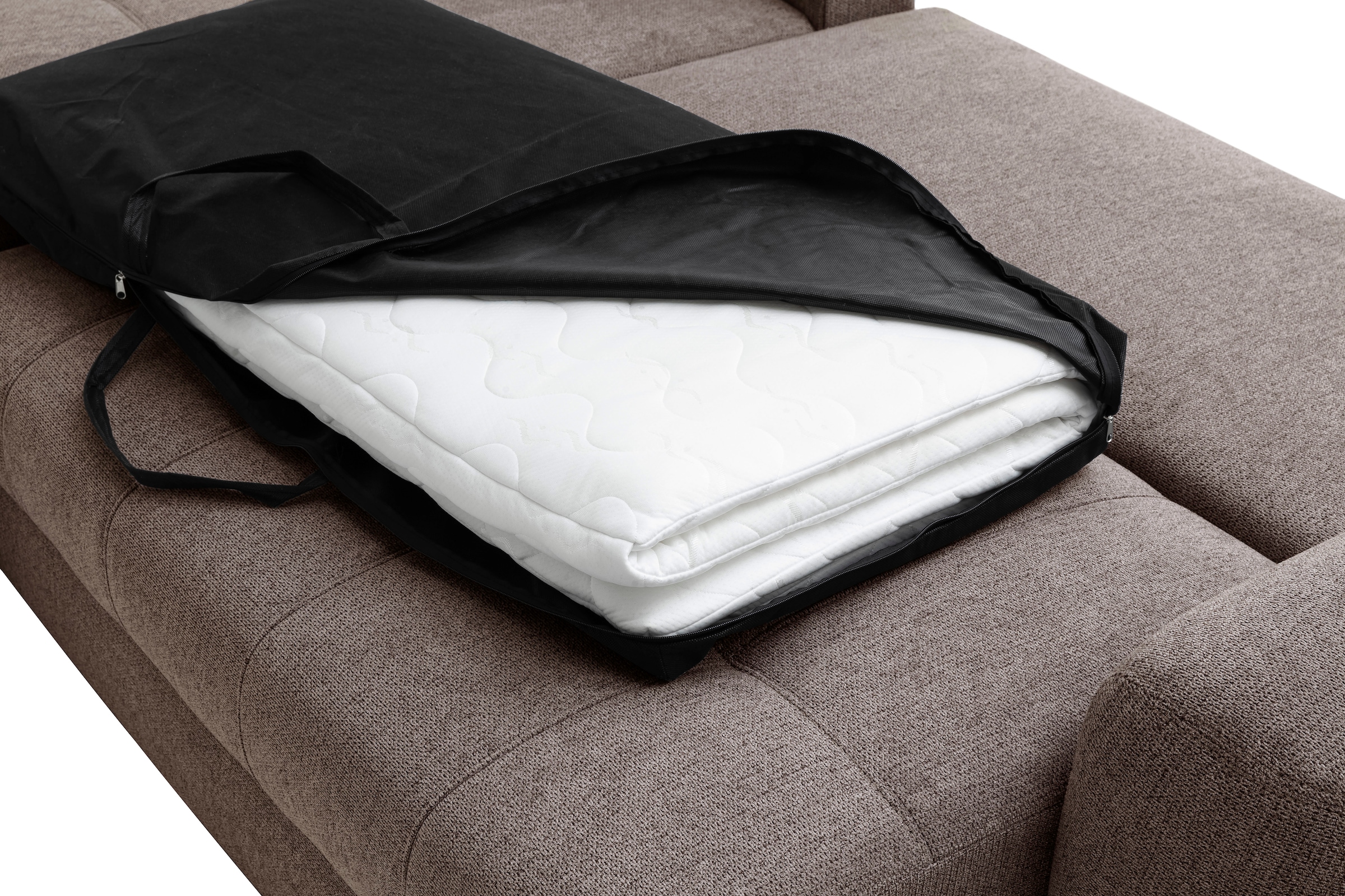 Mr. Couch Ecksofa »Mykonos, L-Form, Dauerschläfer« mit DuraSpring-Taschenfederkern bis 140 kg belastbar