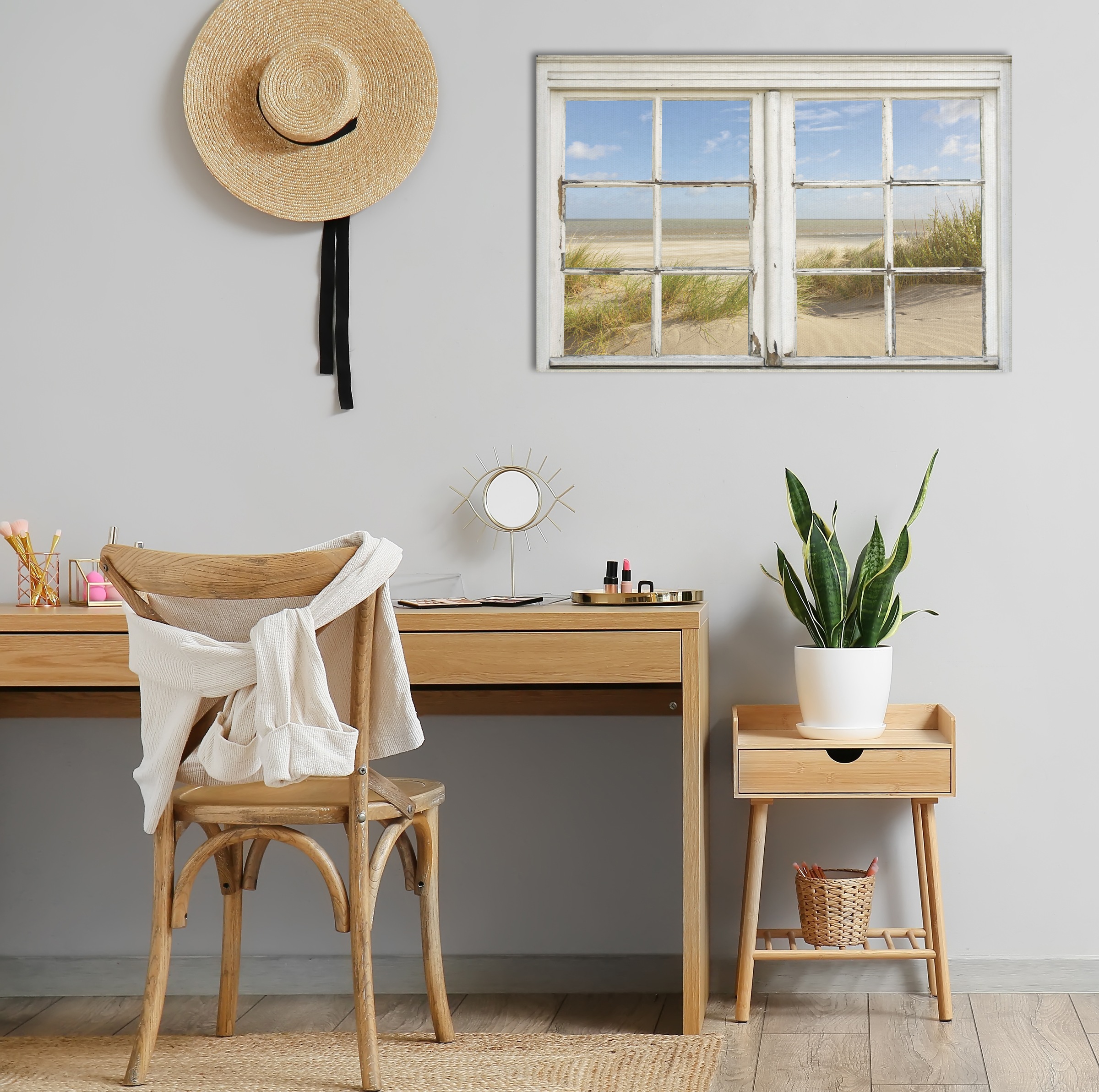 queence Leinwandbild »Sylt«, Düne-Meer-Natur-Fensterblick, (1 St.), Premium günstig online kaufen