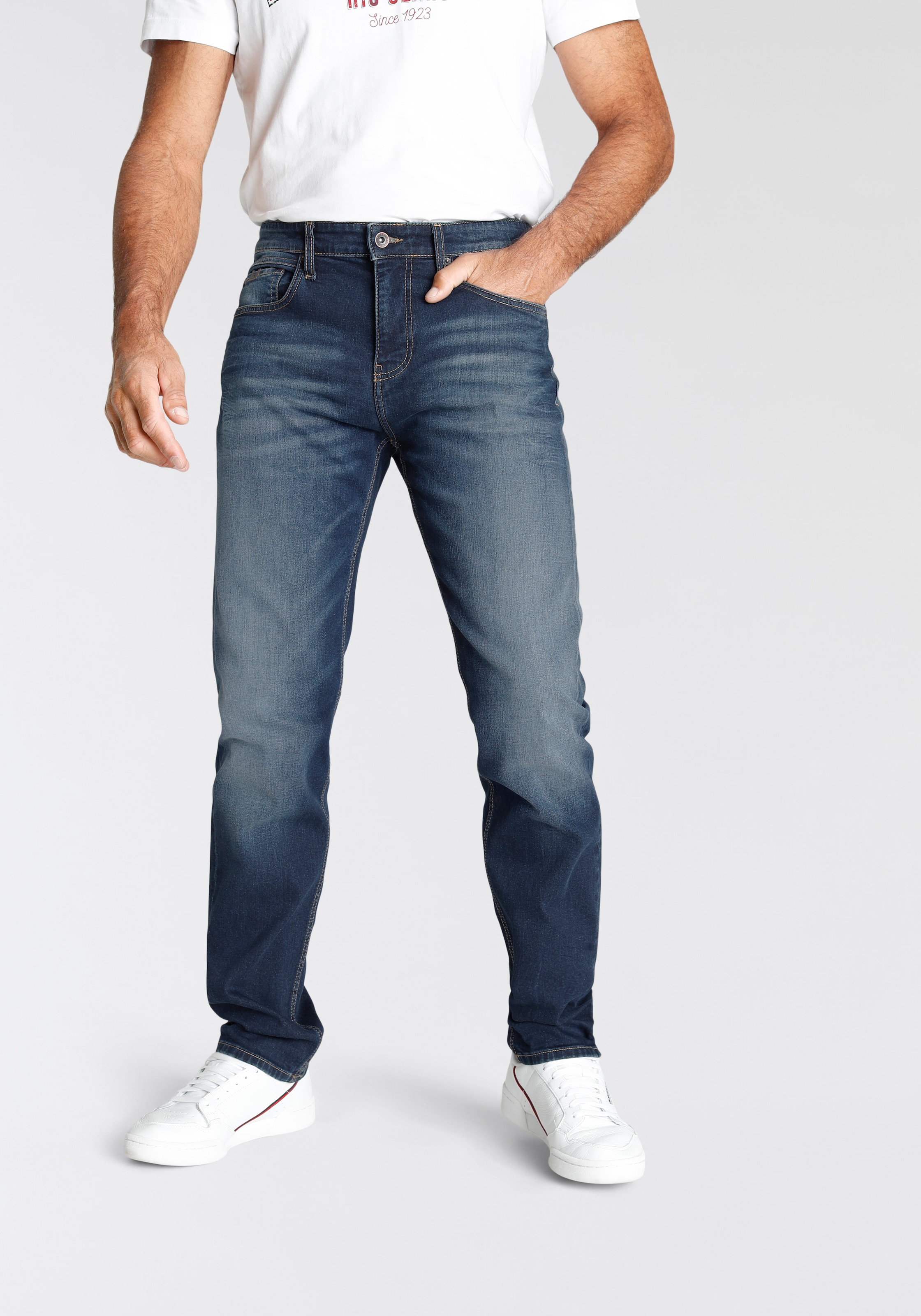 H.I.S Tapered-fit-Jeans »CIAN«, Ökologische, wassersparende Produktion  durch Ozon Wash im Online-Shop bestellen