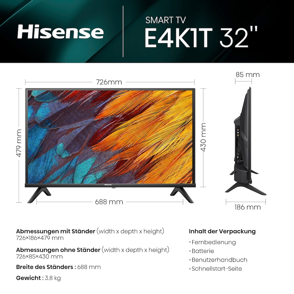 Hisense LED-Fernseher, 80 cm/32 Zoll, HD