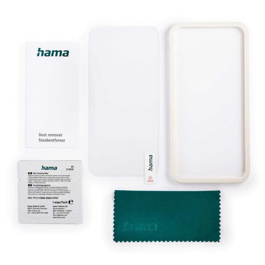 Hama Displayschutzglas »Displayschutz für iPhone 16 Pro Max (Panzerglasfolie, Montagehilfe)«, für iPhone 16 Pro Max