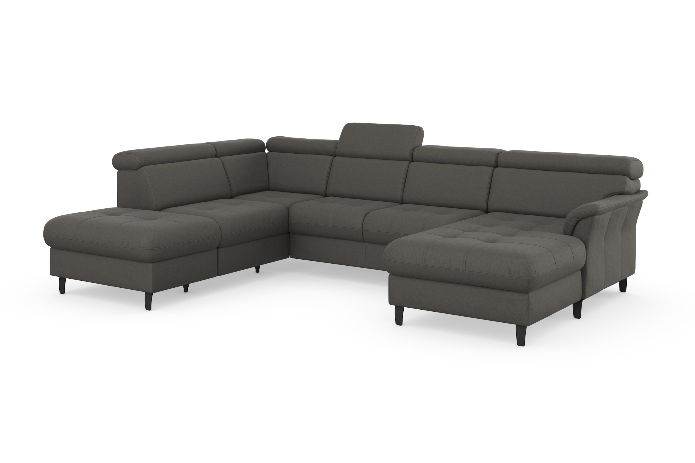 sit&more Wohnlandschaft »Marano U-Form«, inklusive Kopfteilverstellung, wahlweise mit Bettfunktion, Bettkasten
