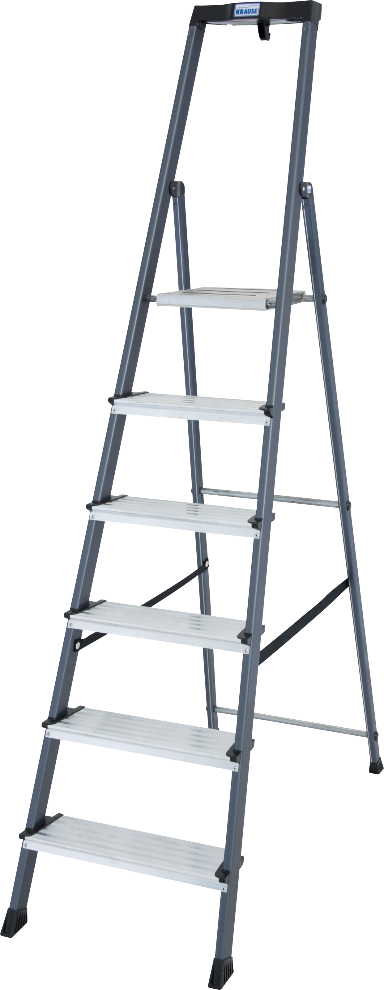 KRAUSE Stehleiter »Securo«, Alu eloxiert, 1x6 Stufen, Arbeitshöhe ca. 330 cm