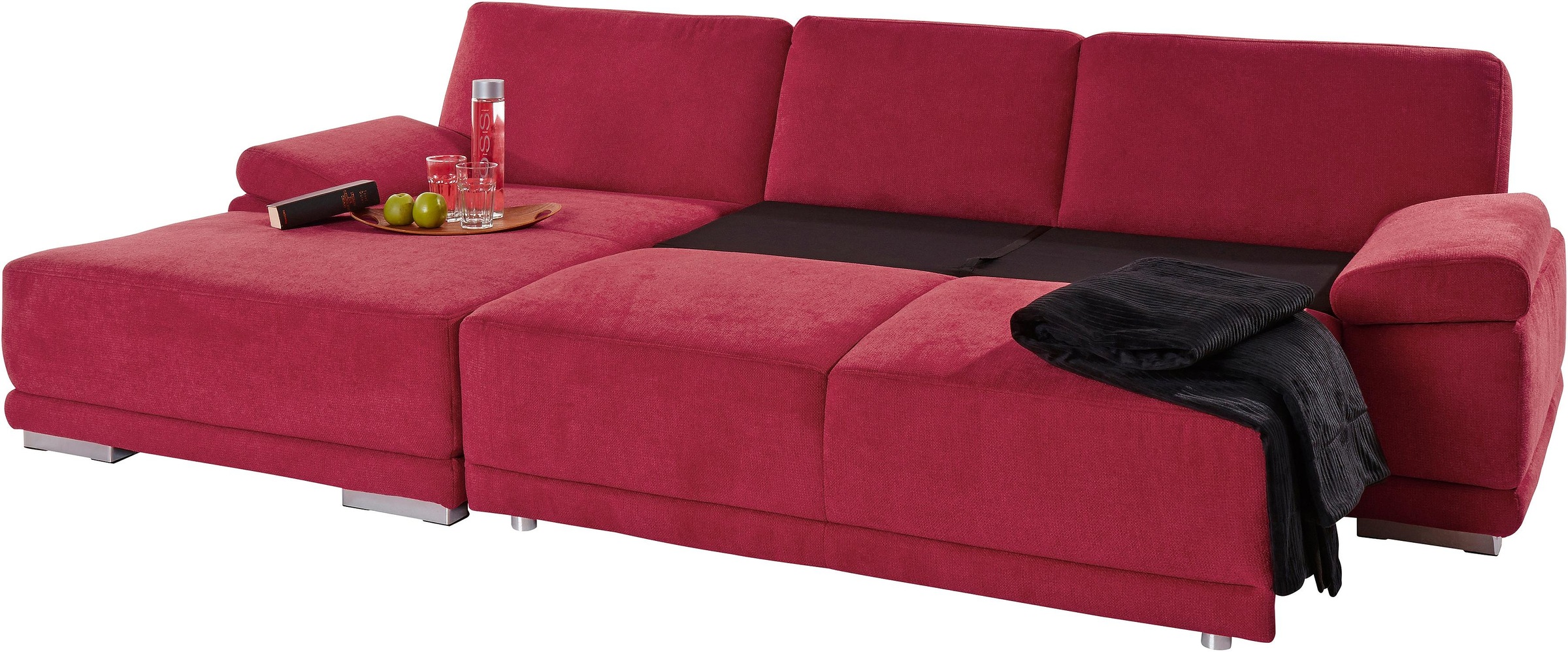 sit&more Ecksofa »Coria L-Form«, mit XL-Recamiere, wahlweise mit Bettfunktion