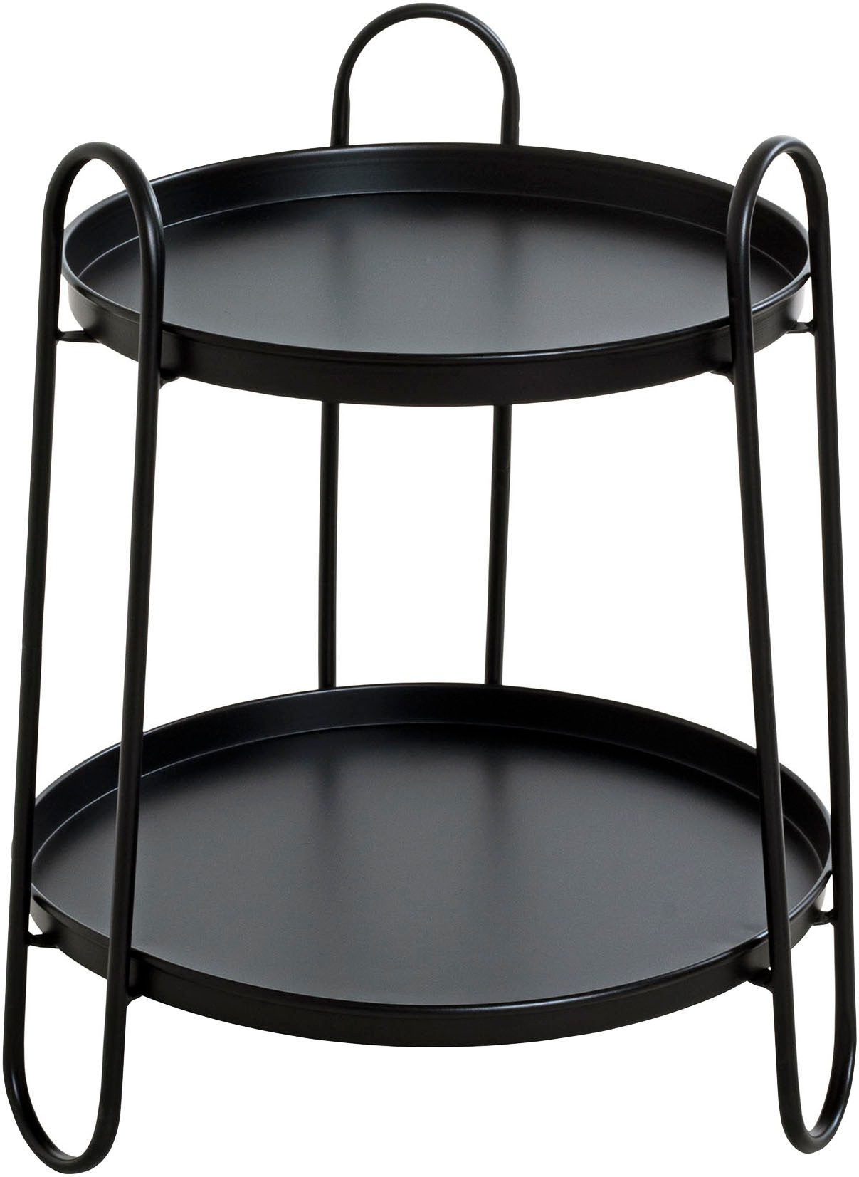 HAKU Beistelltisch »Sofatisch, Wohnzimmertisch« 1 Stk. tlg. rund - aus Metall Schwarz - Ø/H 43/50 cm