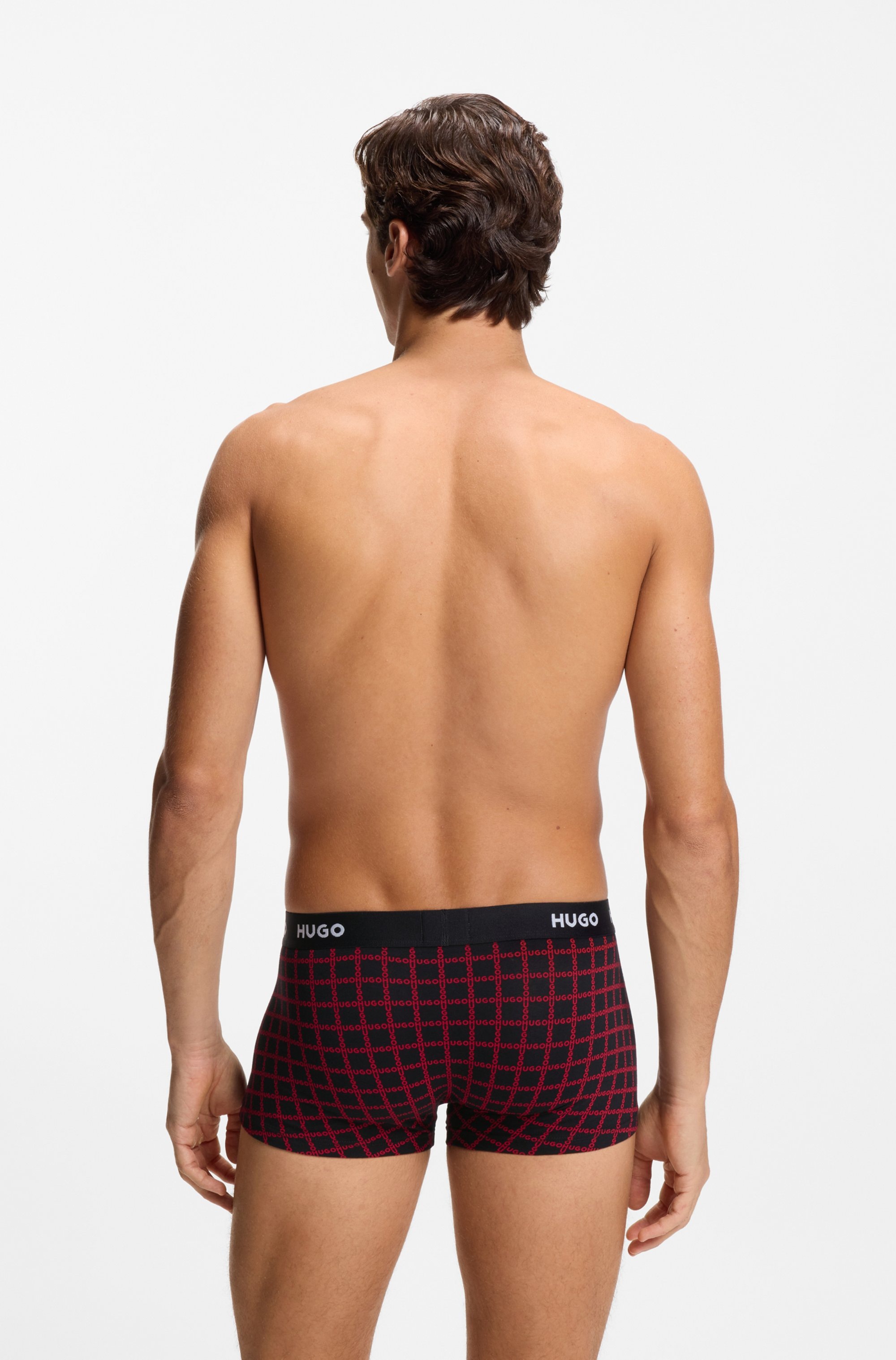 HUGO Underwear Trunk »TRUNK TRIPLET DESIGN« Packung, 3 Stk. mit Logobund
