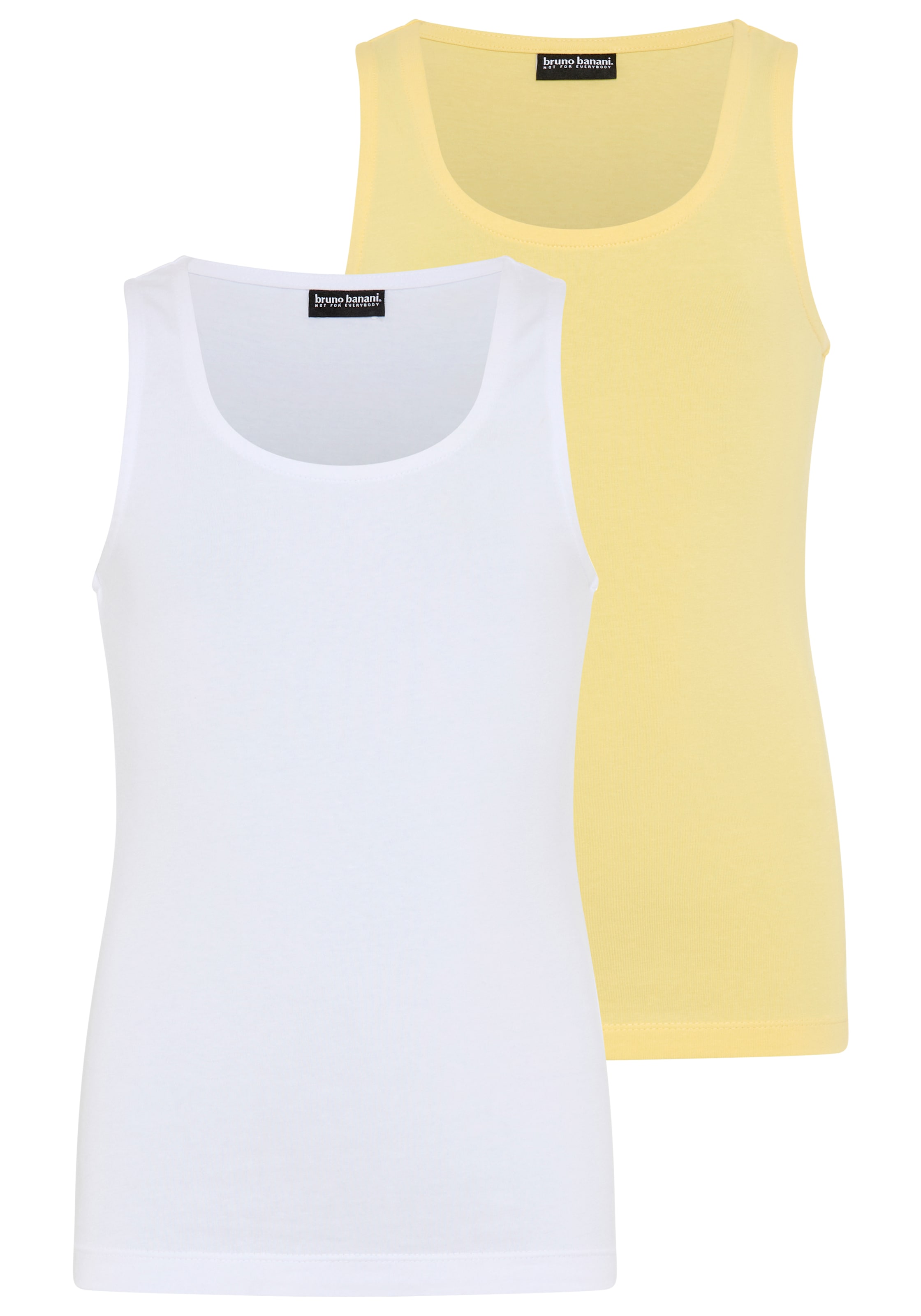 Bruno Banani T-Shirt »2er Pack Tank Tops, modische Basics für Mädchen« Packung, 2, 2 tlg. ohne Ärmel, Basic Passform, unifarben, aus Baumwolle und Elasthan