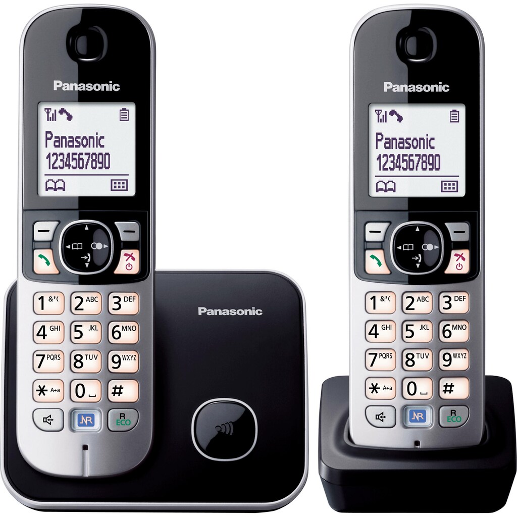 Panasonic Schnurloses DECT-Telefon »KX-TG6812GB«, mit Anrufer- und Wahlsperre