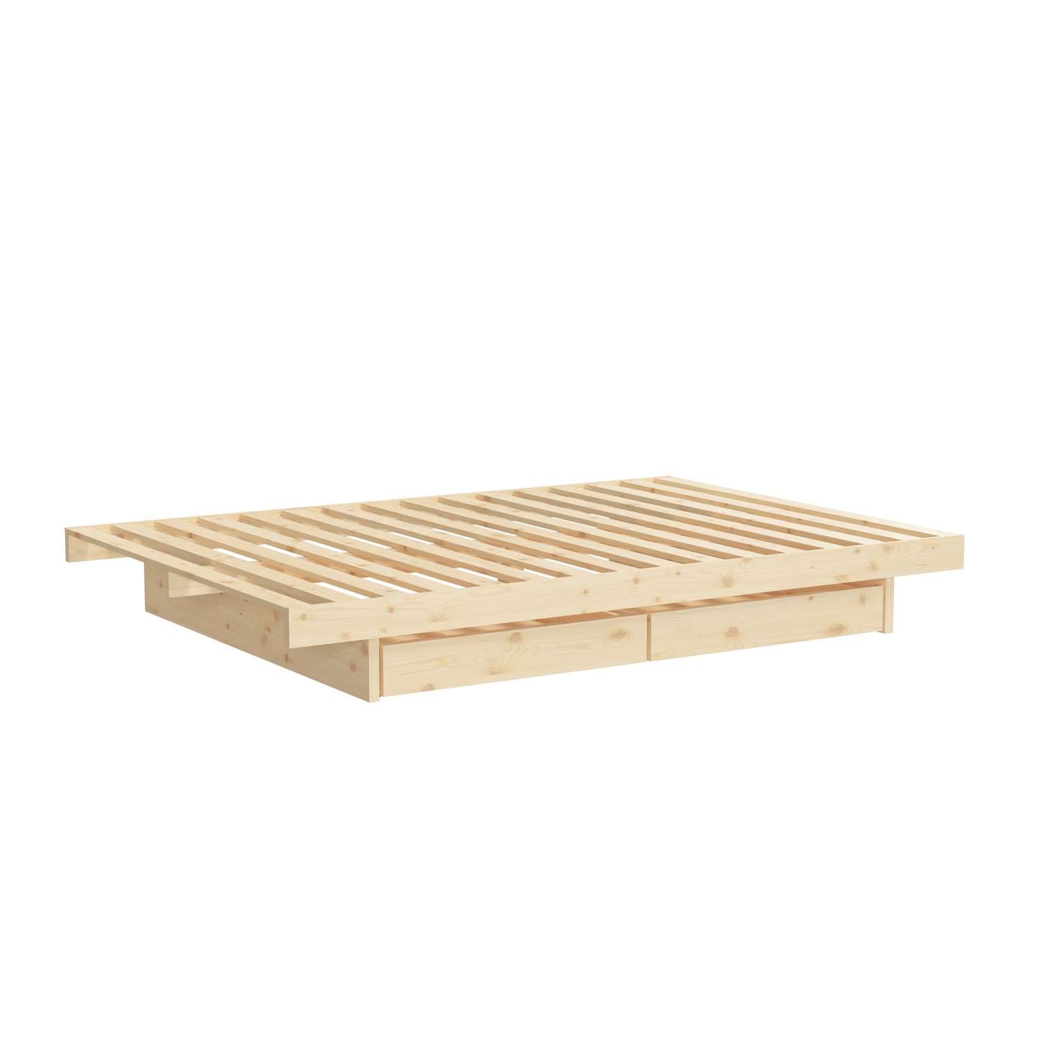 Karup Design Bettgestell »Kanso Bed, Stauraumbett, Bett mit oder ohne Schubladen«, Bett mit/ohne Schubladen, inkl Lattenrost, FSC®zertifiert