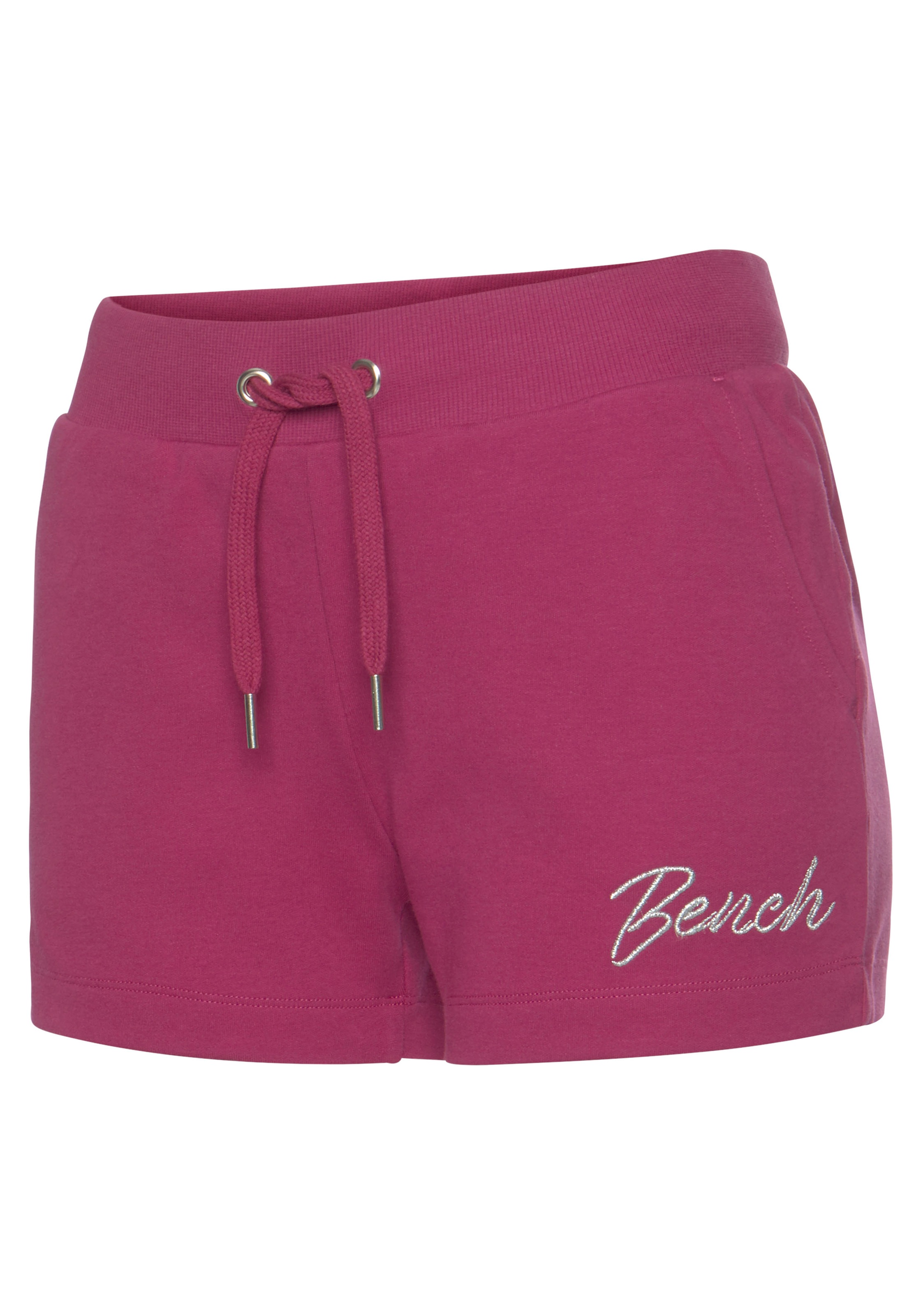 Bench. Loungewear Sweatshorts, mit glänzender Logostickerei, Loungewear, Loungeanzug