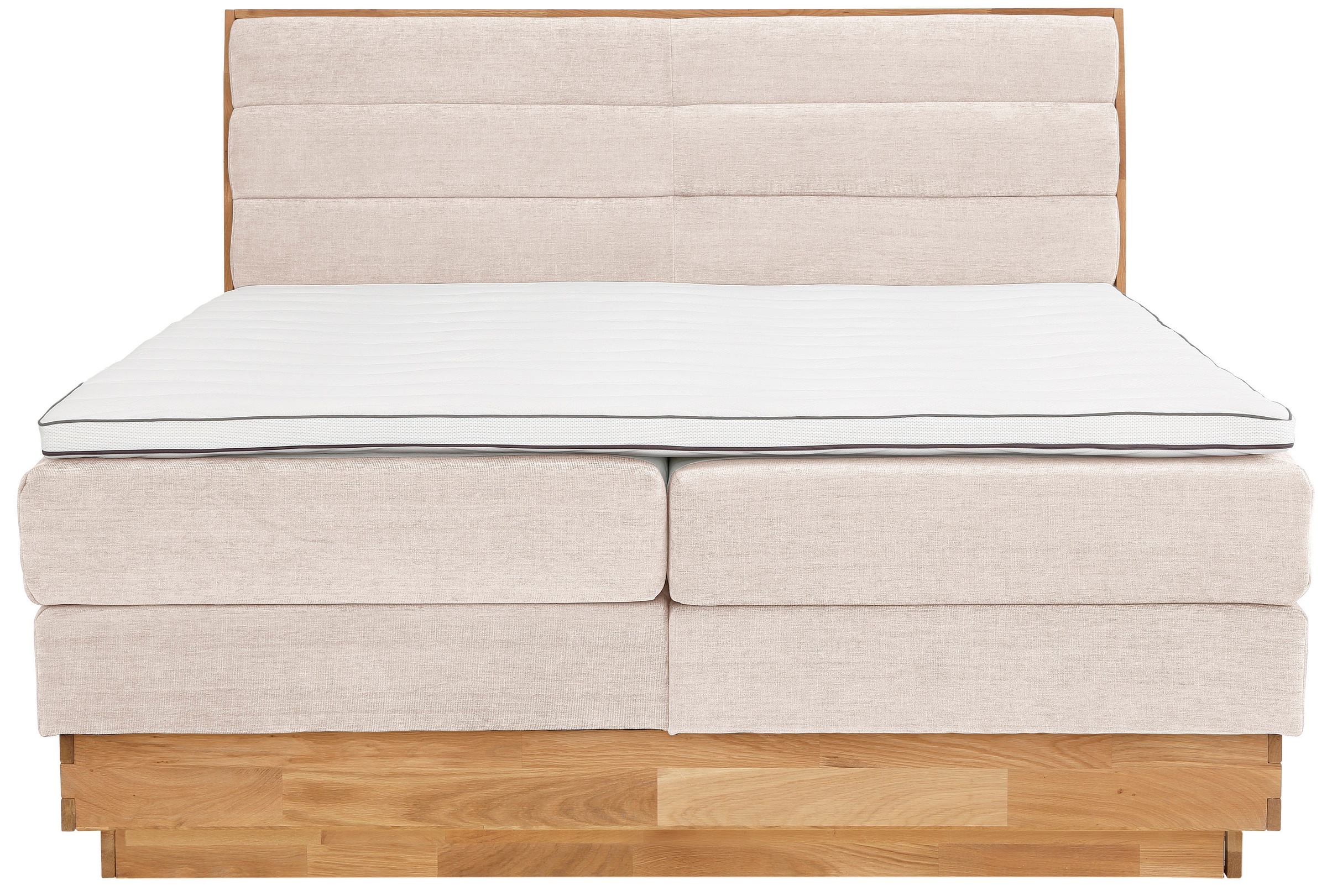 OTTO products Boxspringbett »Jenna«, ohne LED-Beleuchtung, mit zertifizierten, recycelten Bezugsstoffen