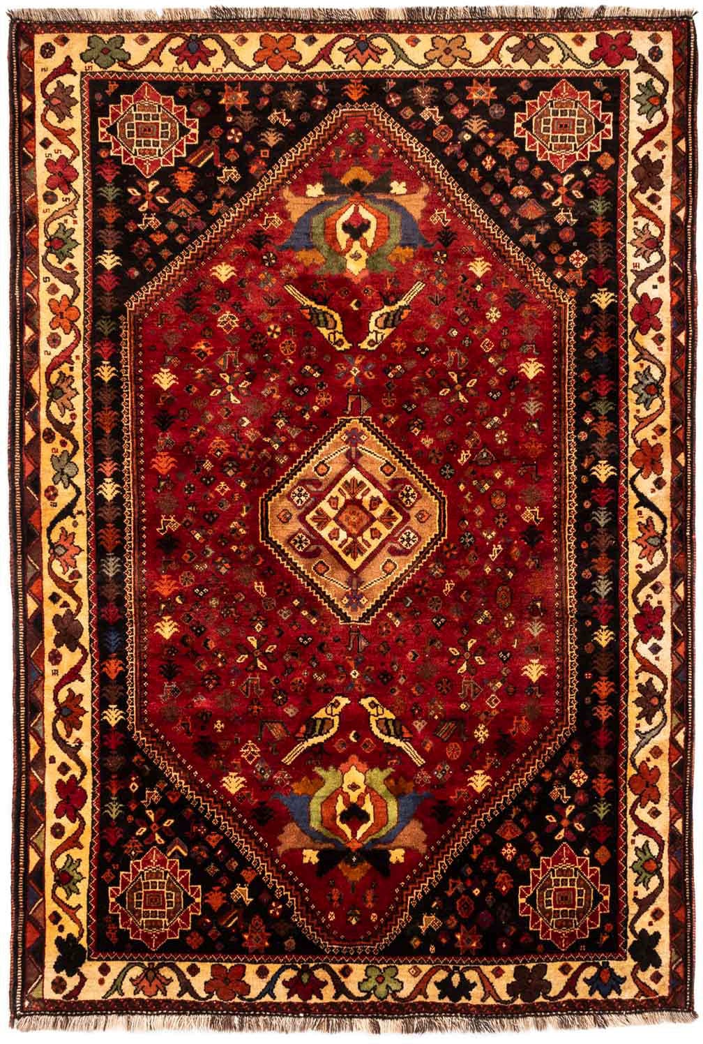 morgenland Wollteppich »Shiraz Medaillon 278 x 165 cm«, rechteckig, 1 mm Hö günstig online kaufen