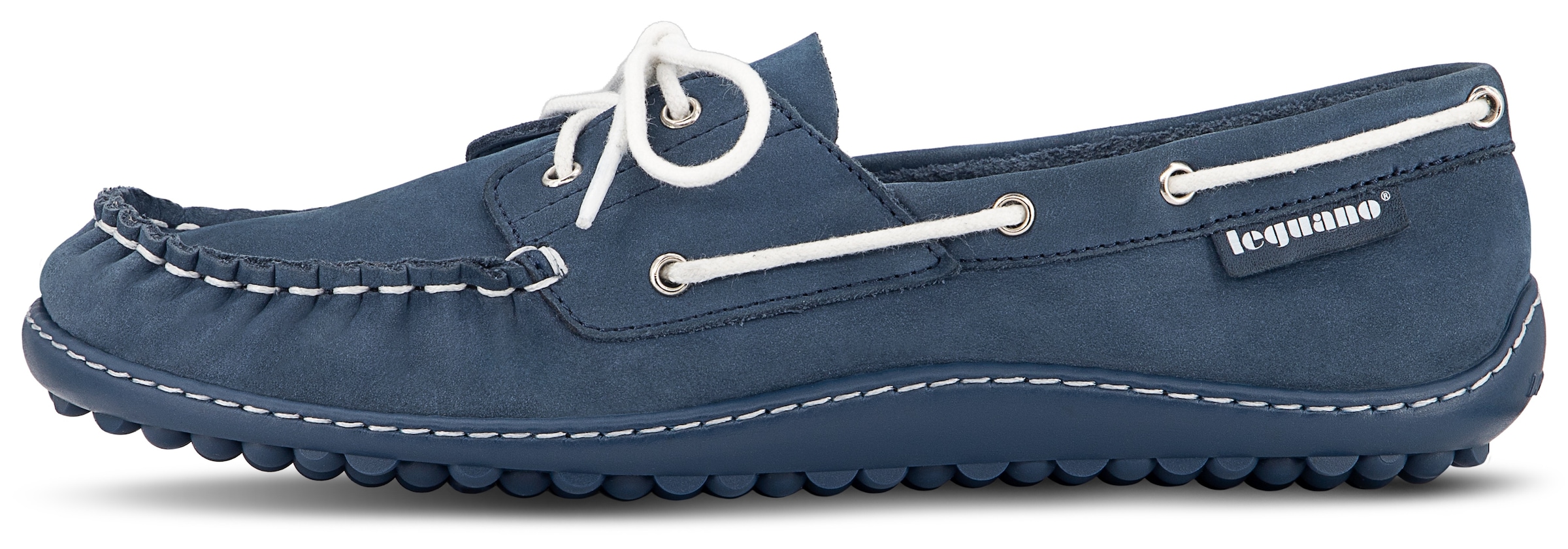 Leguano Barfußschuh »MORECASSIN«  Schnürschuh, Halbschuh, Mokassin mit modischen Durchzügen