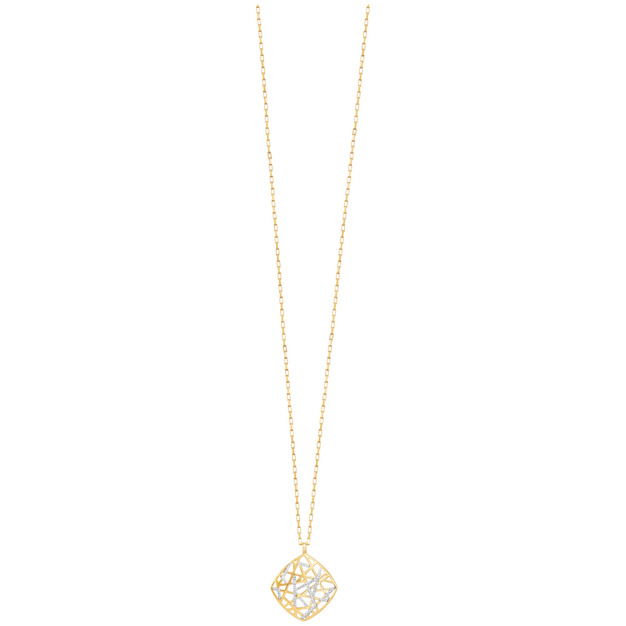 Julie Julsen Kette mit Anhänger »925/- Sterling Silber vergoldet teils rhodiniert Viereck«