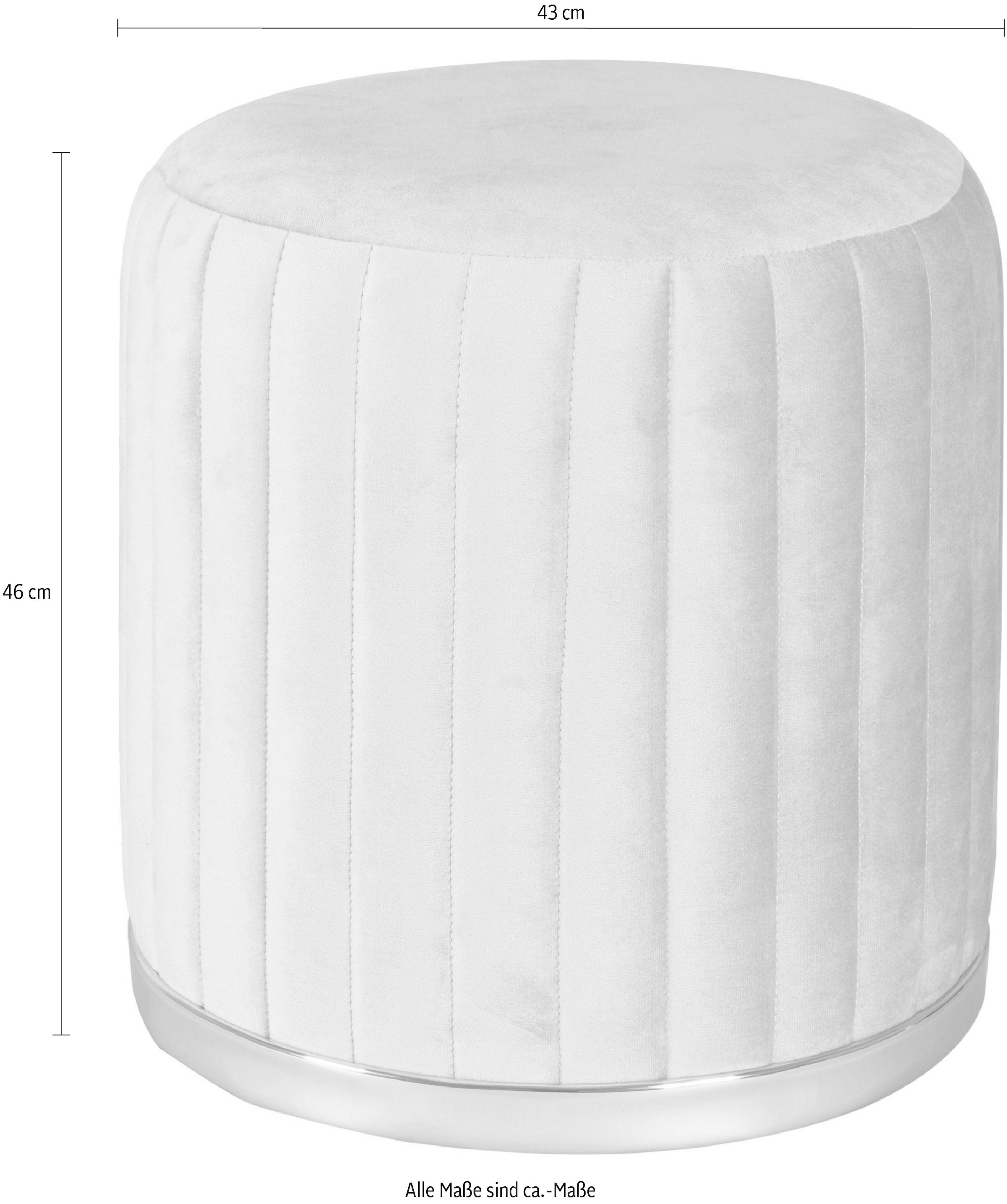 Kayoom Sitzhocker »Hocker Doric, trendiger Look, ästhetische Farbgebung, schöne Steppung«, (1 St.), komfortabel, hochqualitativ, pflegeleicht, liebevolle Verarbeitung