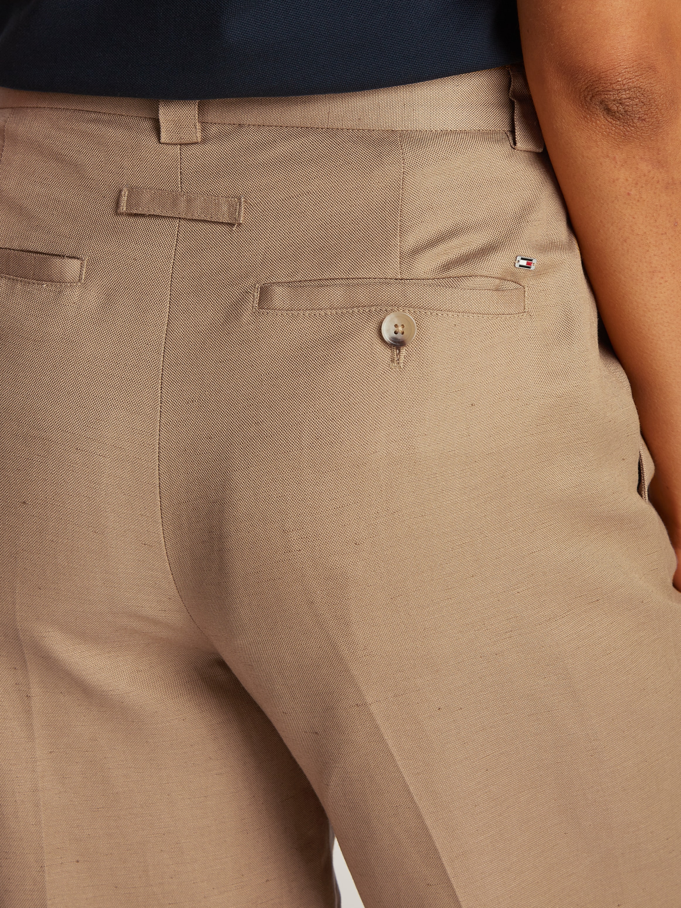 Tommy Hilfiger Leinenhose »VISCOSE LINEN WIDE LEG PANTS«, mit Bügelfalten,kühlendes Premium Leinen