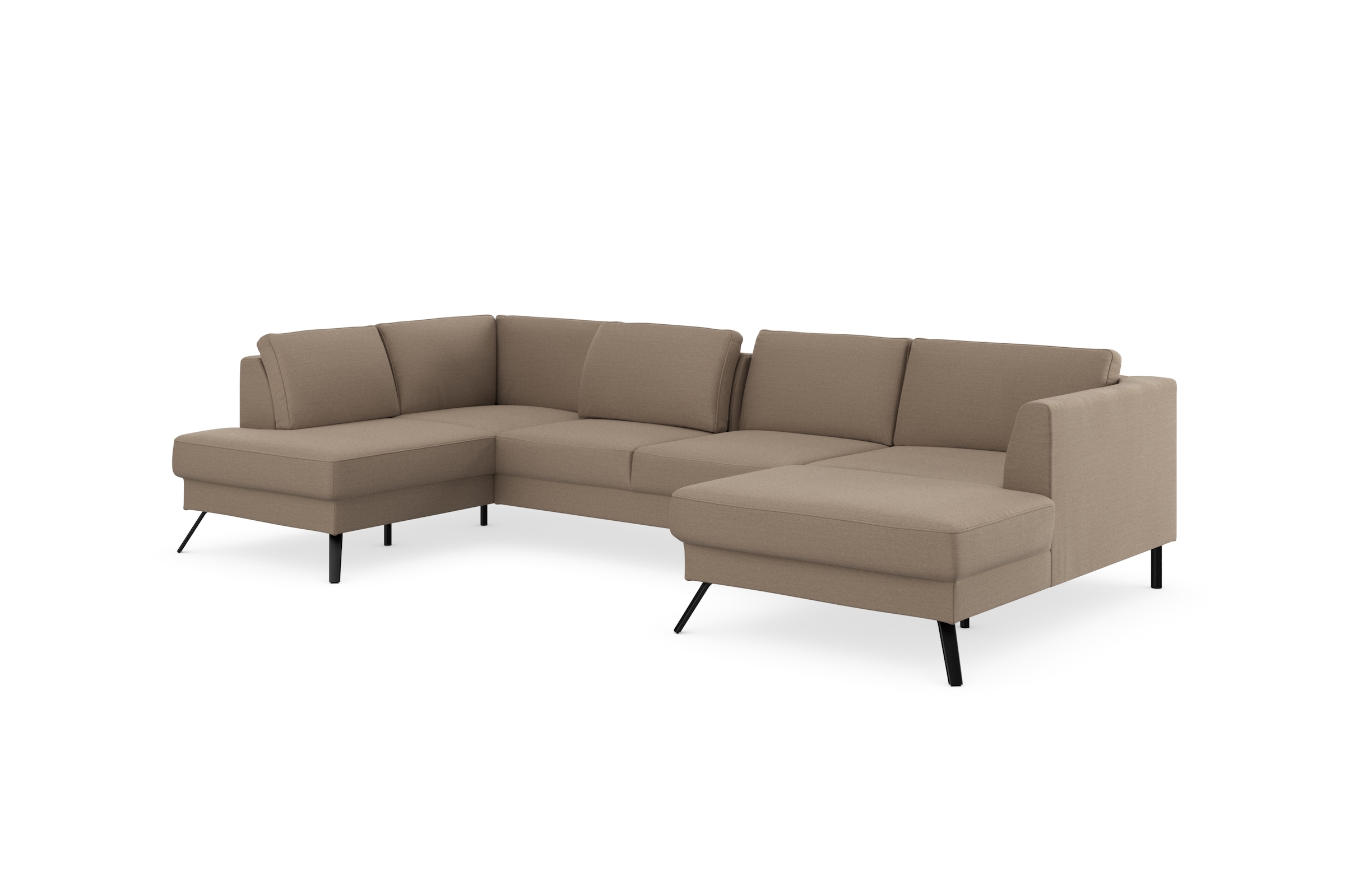 sit&more Wohnlandschaft »Lindholm U-Form«, mit Sitztiefenverstellung und Federkern