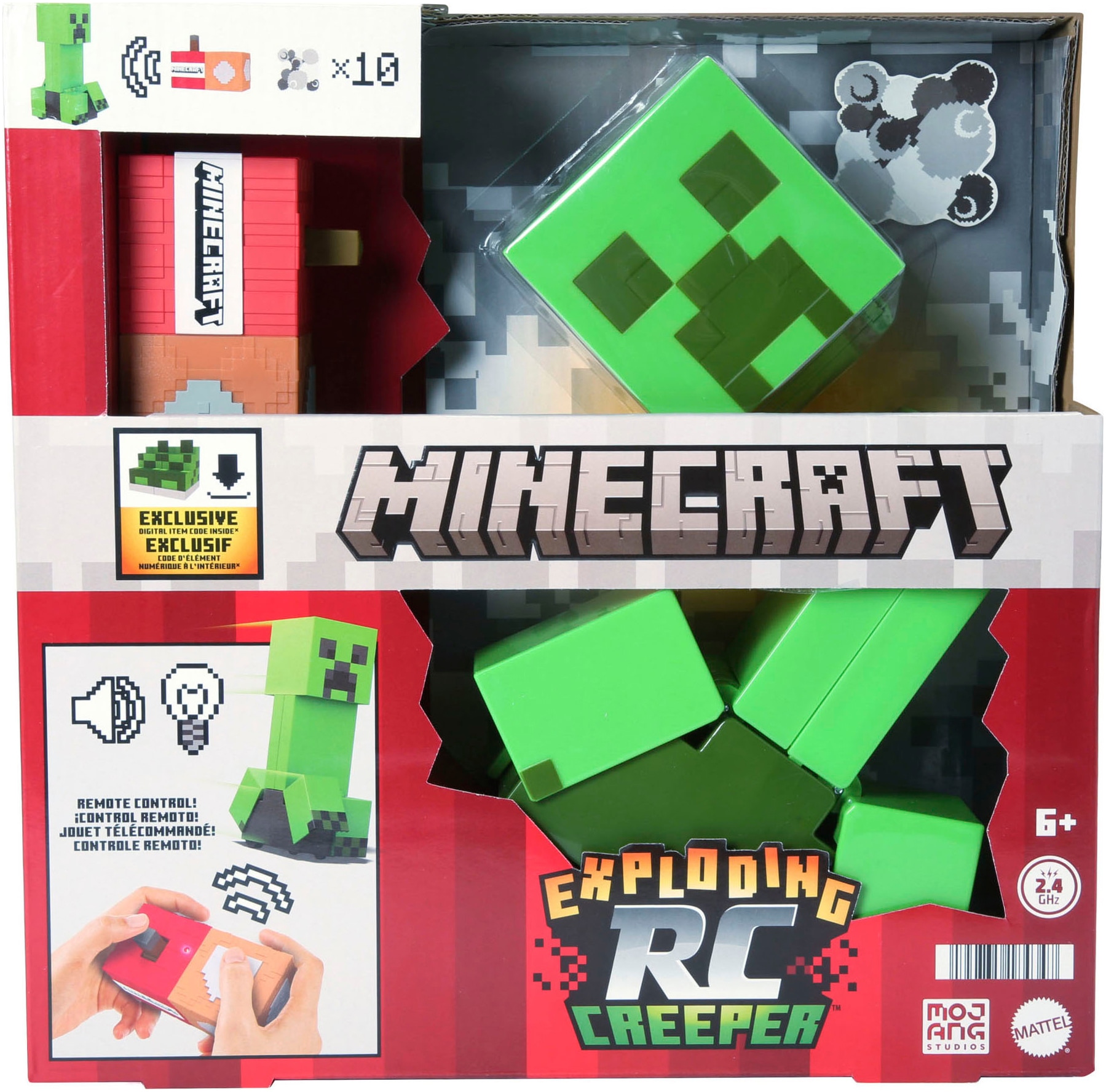 Mattel® Actionfigur »MINECRAFT explodierender, ferngesteuerter Creeper«, mit Licht und Sound