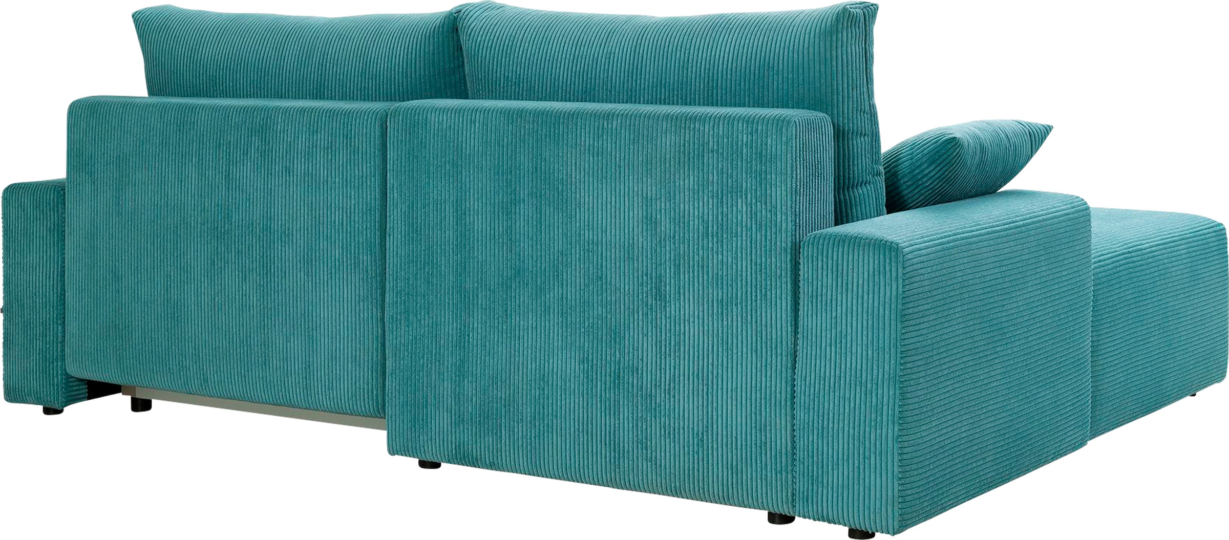 exxpo - sofa fashion Ecksofa »Orinoko, aktuelles Design und hoher Sitzkomfort, L-Form«, inkl. Bettfunktion und Bettkasten, schöne Farben im angesagten Cord