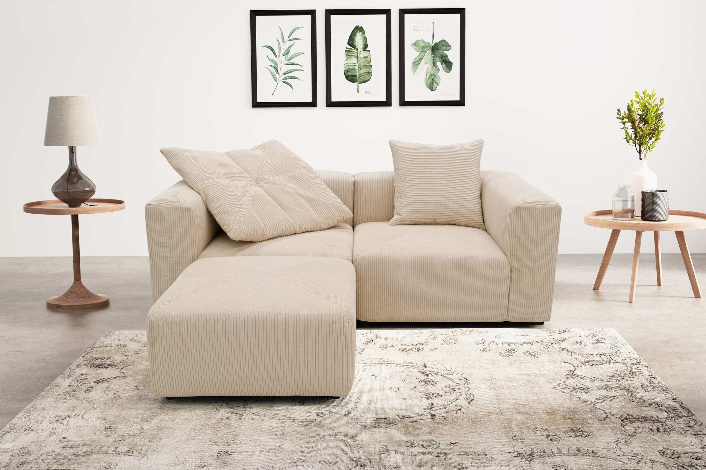 Home affaire Ecksofa »Gerrid L-Form« Cord, Modulsofa, bestehend aus 2 Eckel günstig online kaufen