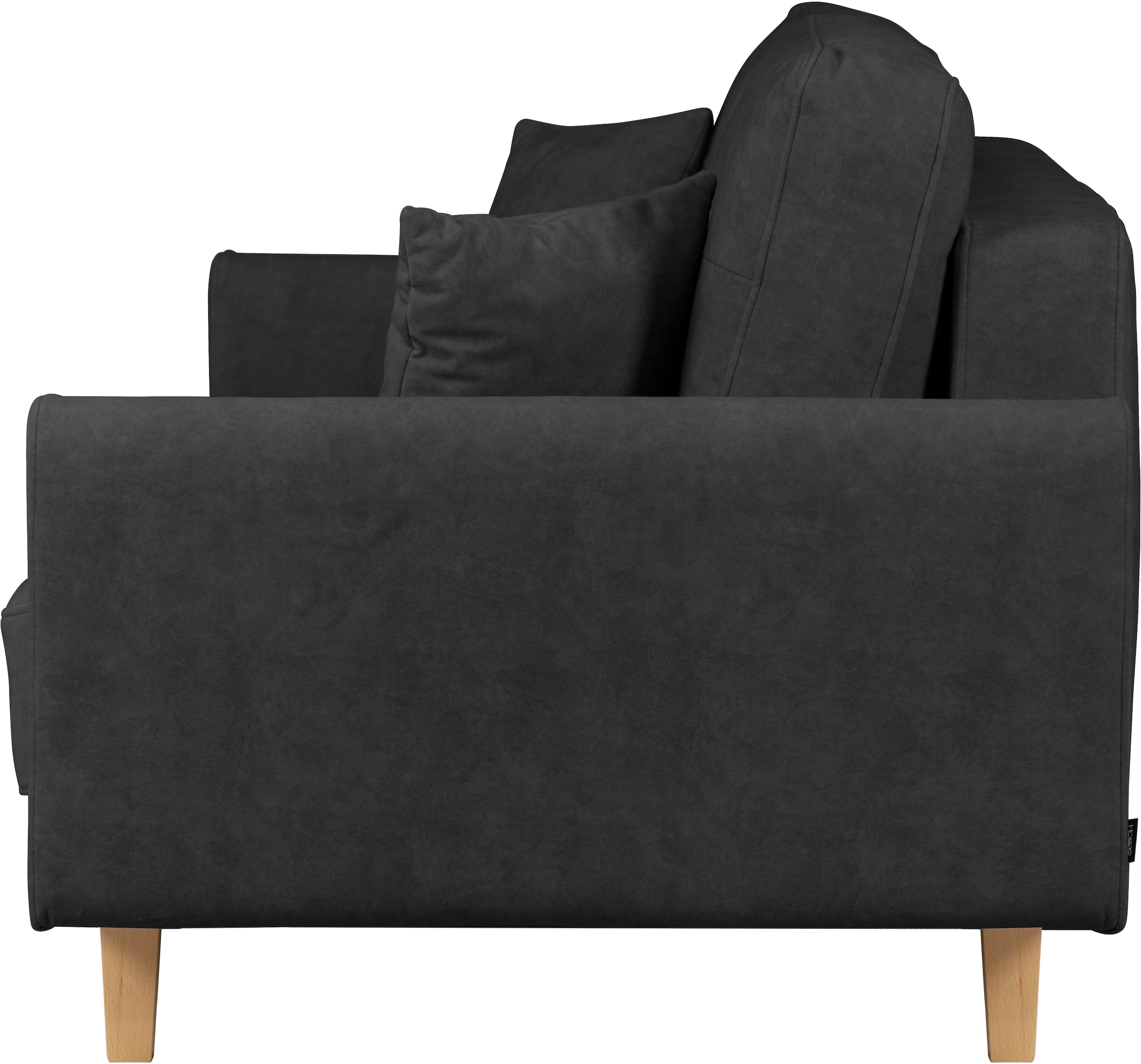 Home affaire 2-Sitzer »TRIPLO mit Wellenunterfederung, Maße B/T/H: 165/100/89 cm«, Sofa mit Steppung im Rückenbereich, incl. Rückenkissen und Zierkissen