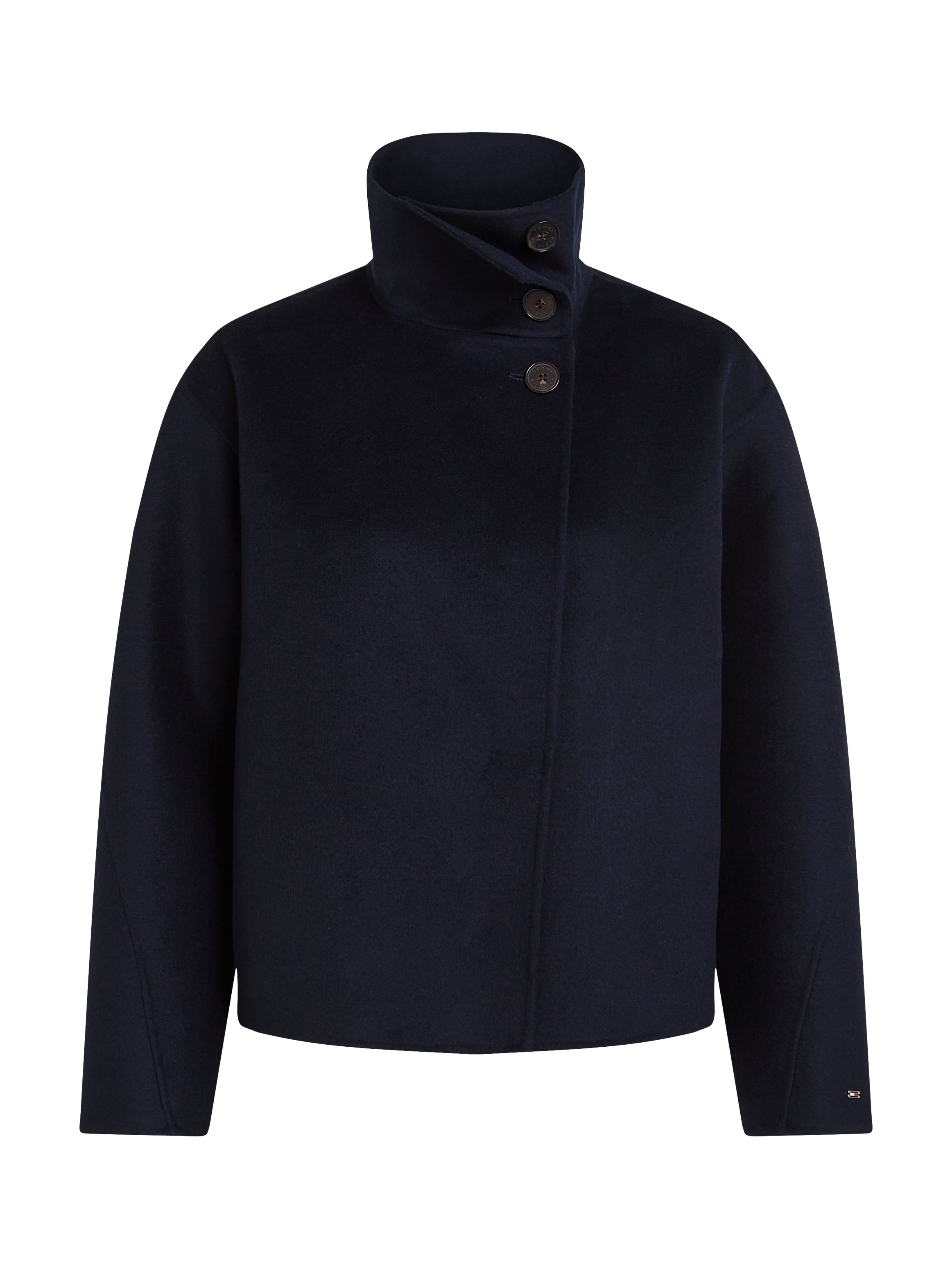 Tommy Hilfiger Outdoorjacke »DF WOOL BLEND FUNNEL JACKET«, mit hochschließendem Kragen
