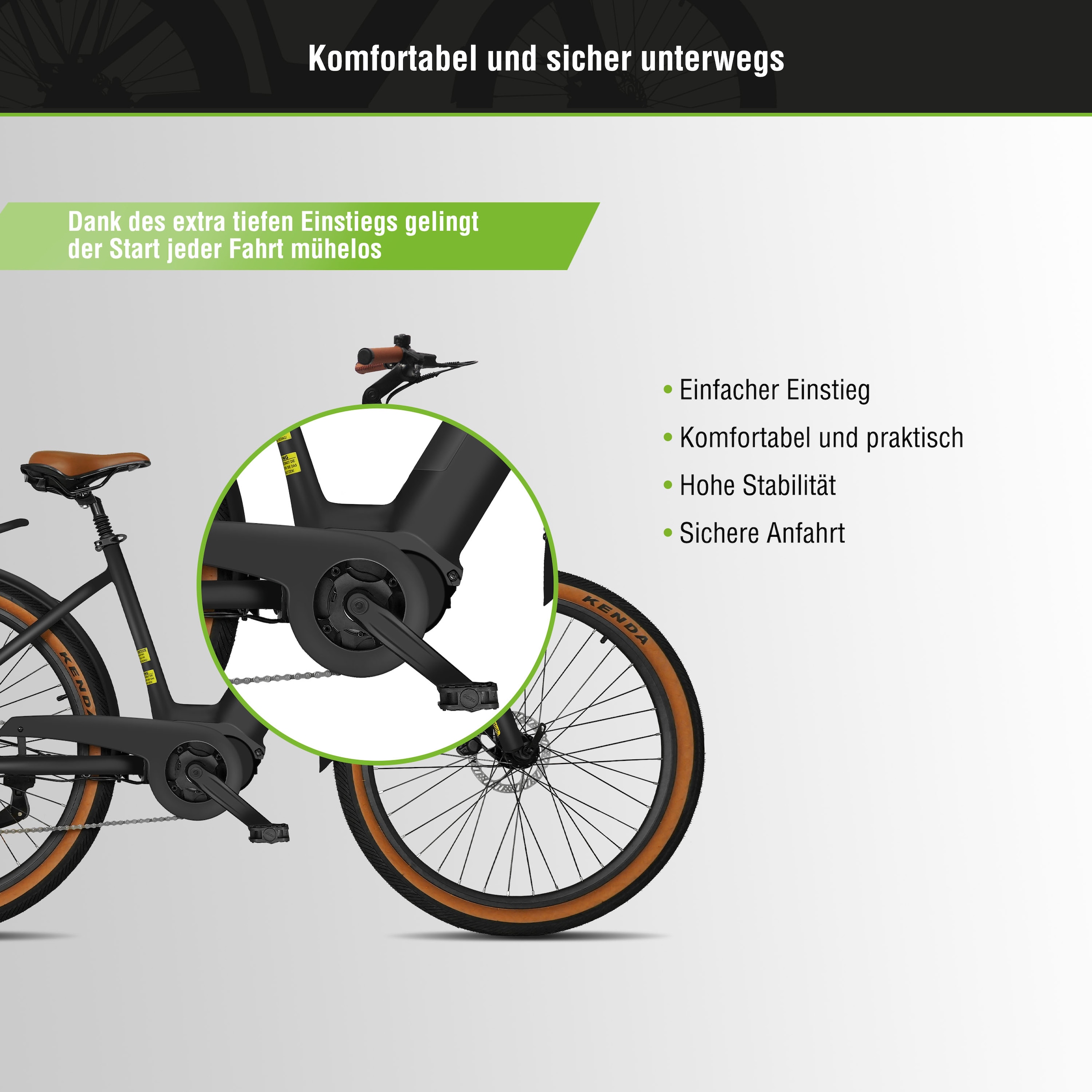 SachsenRad E-Bike »C5«, 7 Gang, Shimano, SHIMANO 7SP TOURNEY TY300, Mittelmotor 250 W, TFT Farb-LCD-Display, Fahrmodus Pedelec, 
LED-Frontlicht, Alarmanlage
