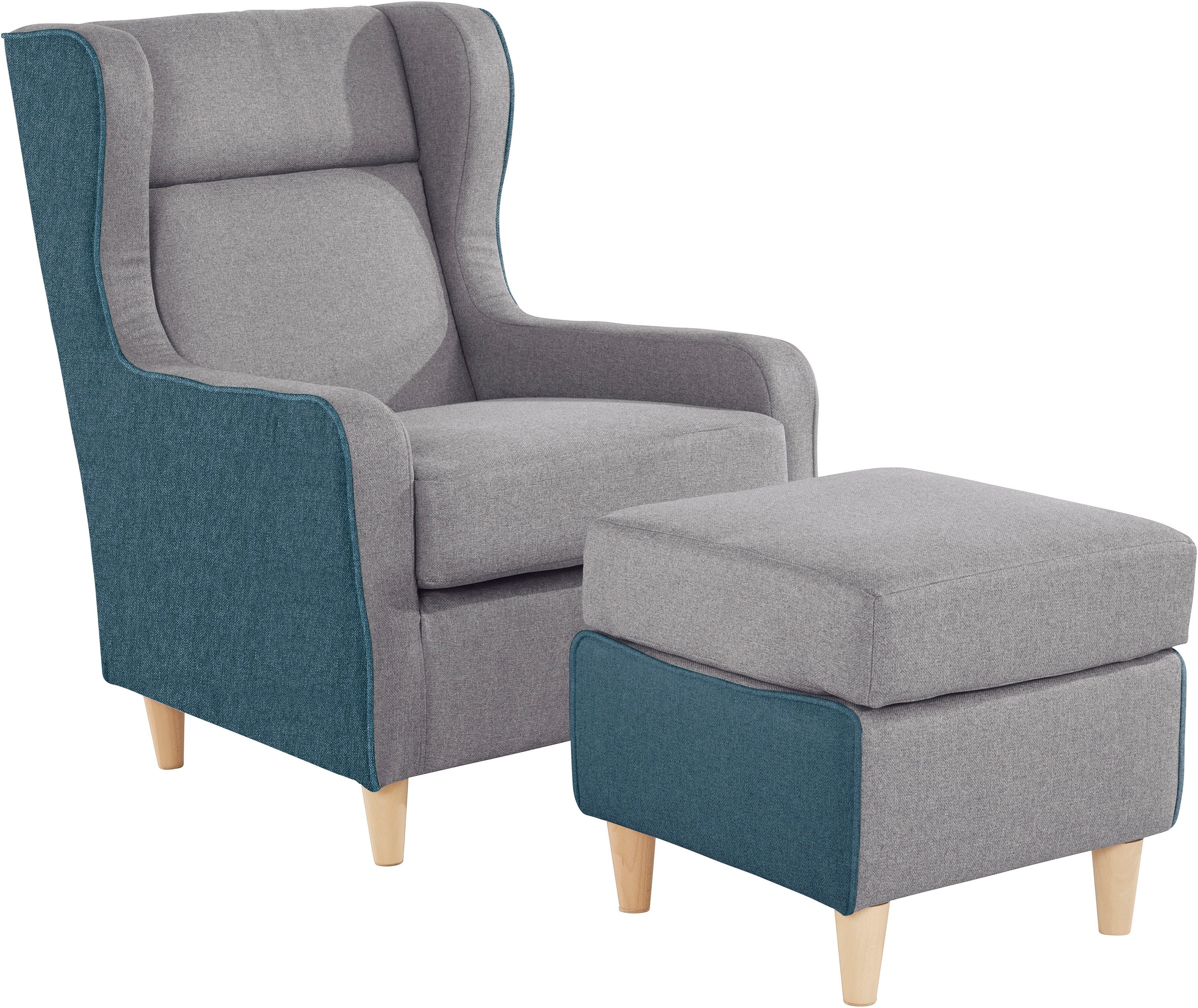INOSIGN Ohrensessel »Thisted«, farblich abgesetzt - modern und frisch, B/T/ günstig online kaufen
