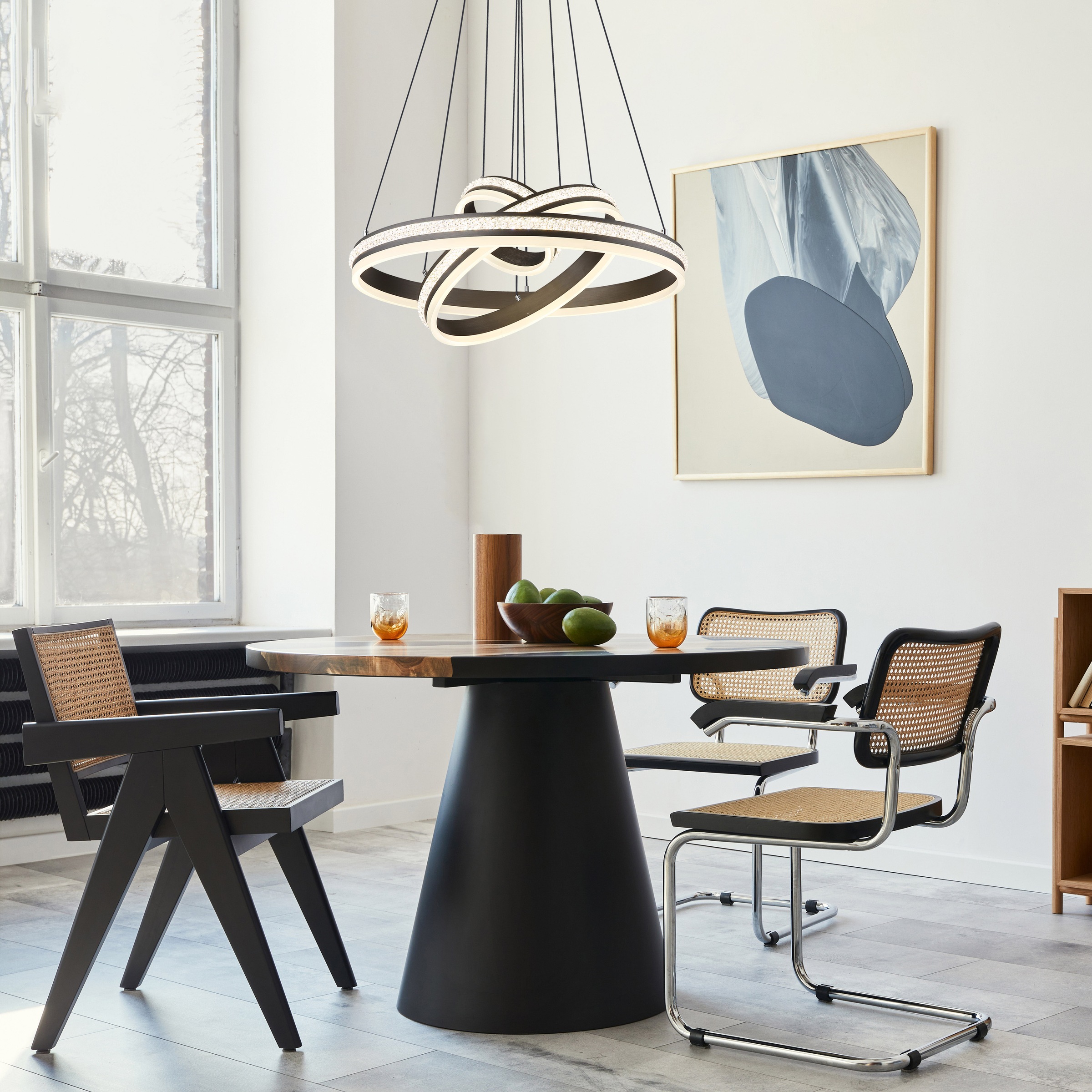 GLOBO LIGHTING LED Pendelleuchte »GROUNI«, Leuchtmittel LED-Modul | LED fest integriert, Hängelampe/Hängeleuchte/Wohnzimmer/Esstisch/elegant