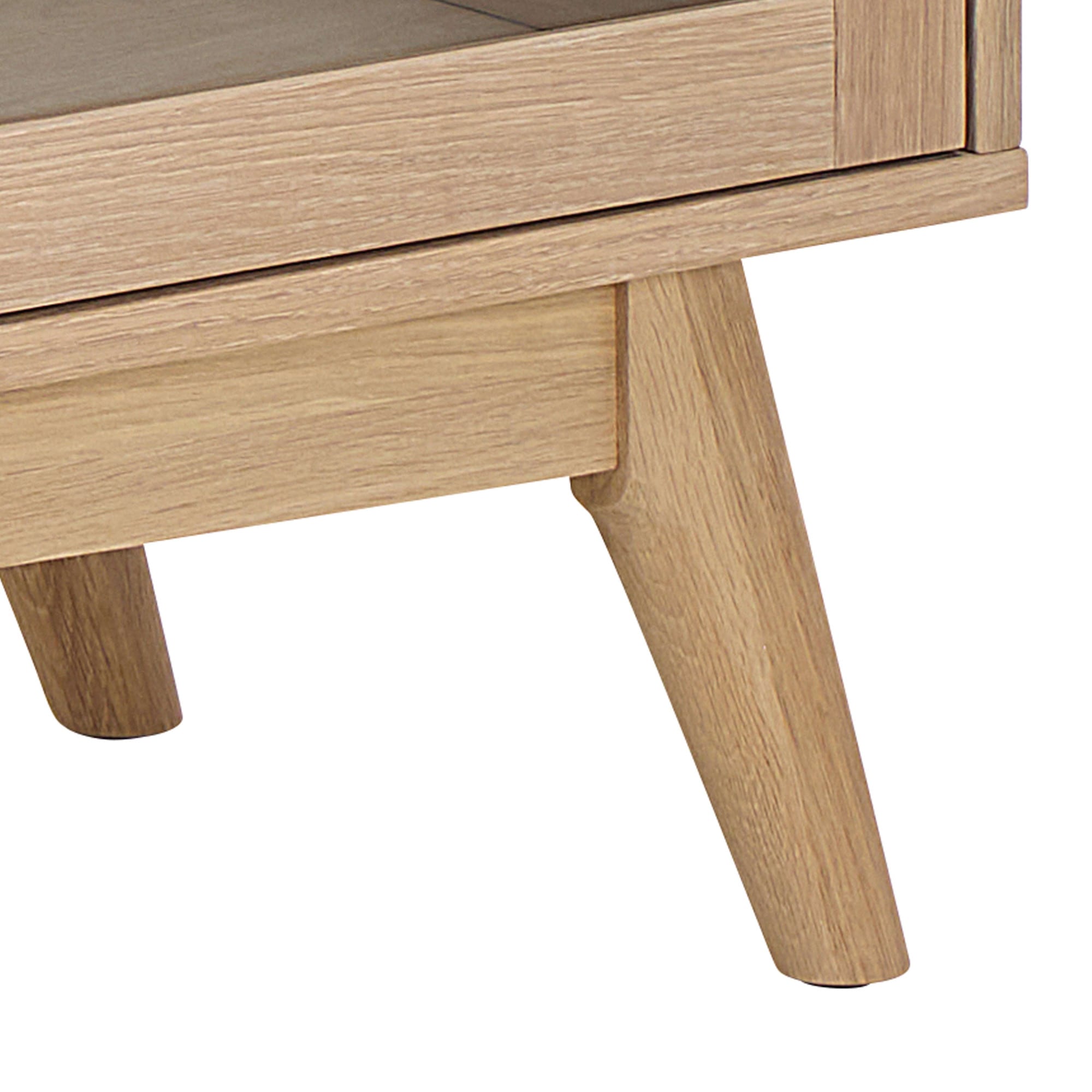 ACTONA GROUP Vitrine »Marte« ölbehandeltes Eiche Furnier, 2 Türen, klar Glas, 140x40x148 cm