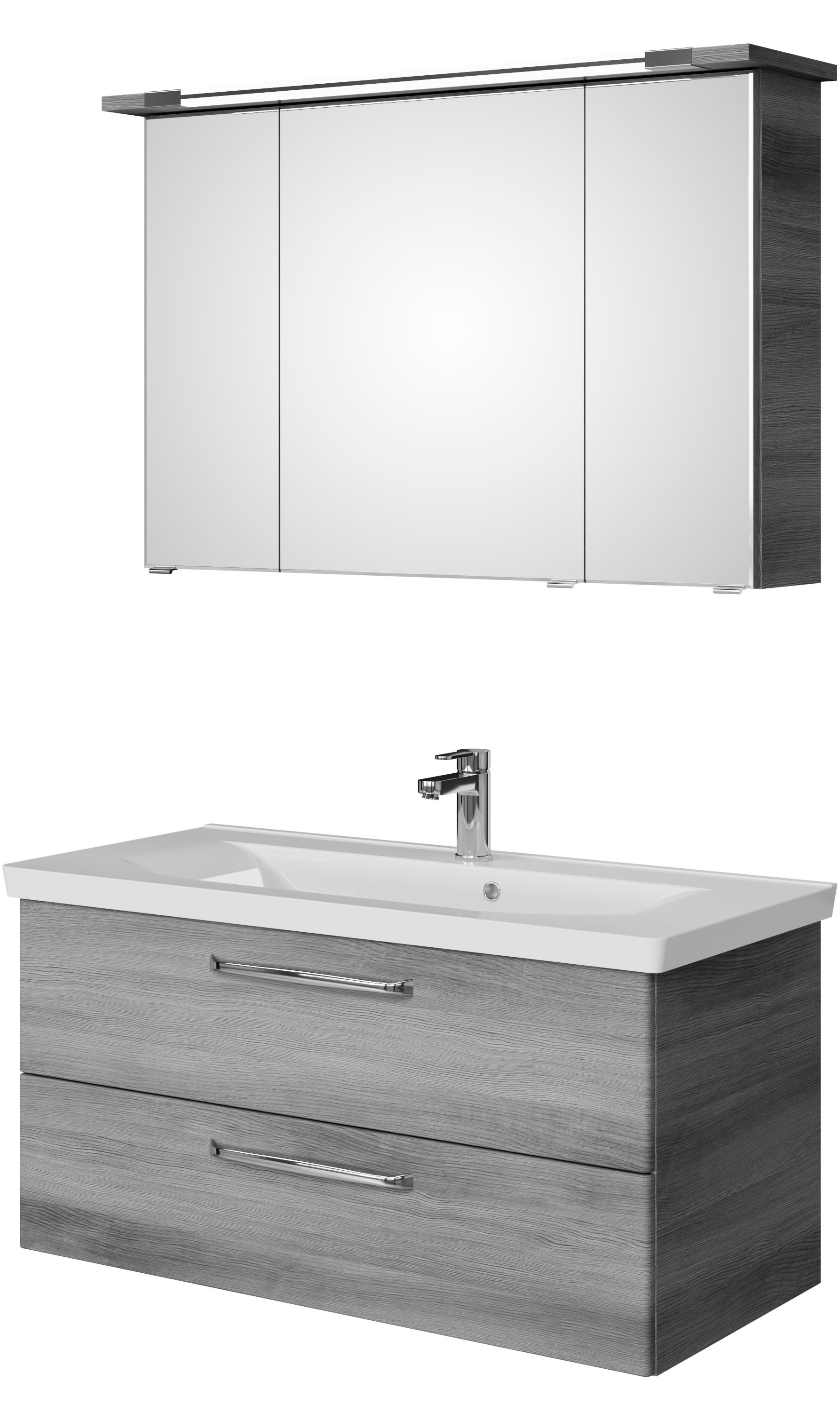 Saphir Badmöbel-Set »Trentino 2-tlg Mineralmarmor-Waschtisch, Spiegelschran günstig online kaufen