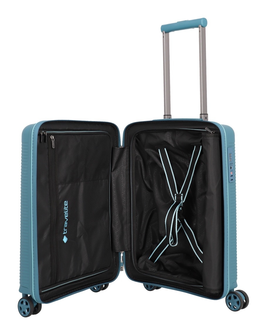 travelite Hartschalen-Trolley »ROOMER S«, 4 Rollen, Reisegepäck Hartschalen-Koffer TSA-Schloss Handgepäck