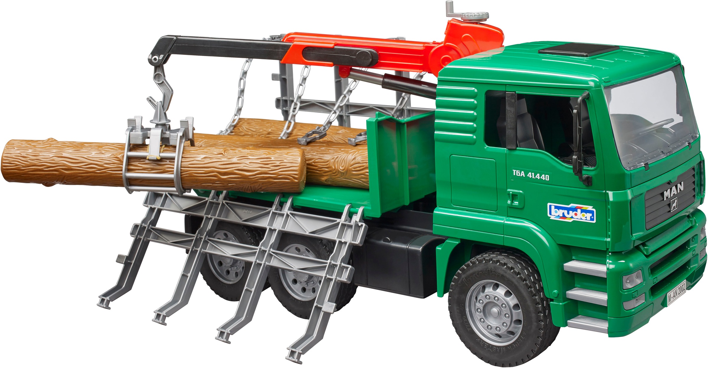 Bruder® Spielzeug-Forstmaschine »MAN Holztransporter mit Ladekran 43 cm (02769)« Made in Europe